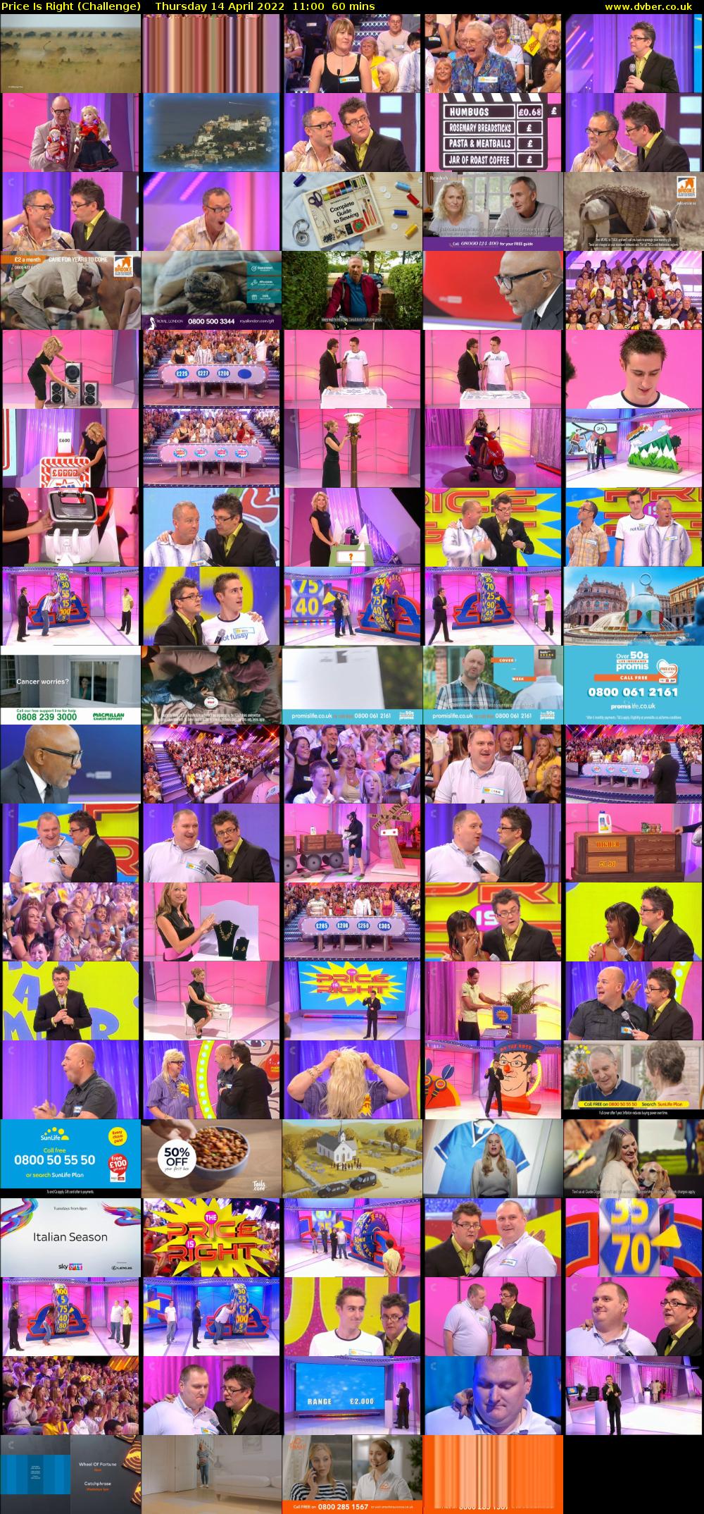 Price Is Right (Challenge) Thursday 14 April 2022 11:00 - 12:00