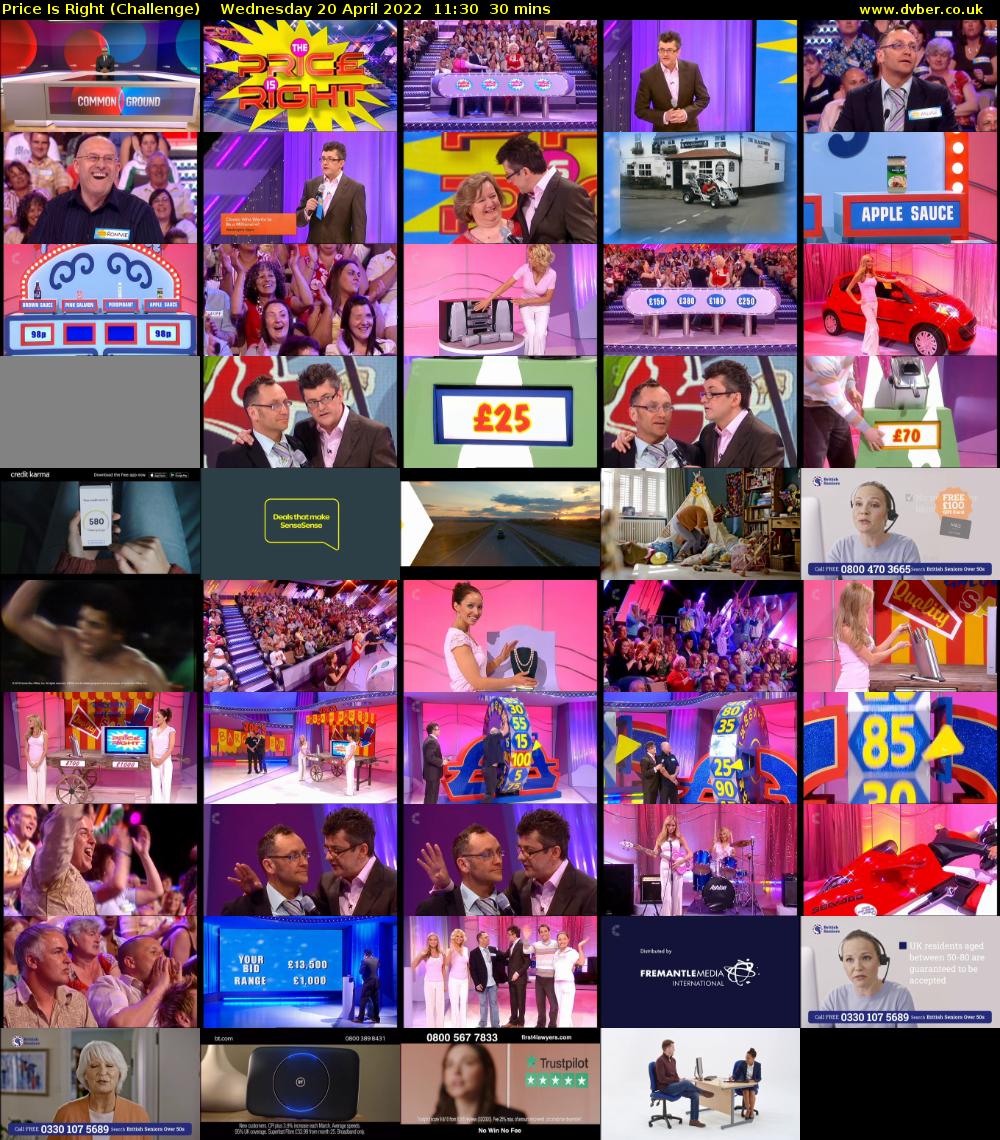 Price Is Right (Challenge) Wednesday 20 April 2022 11:30 - 12:00