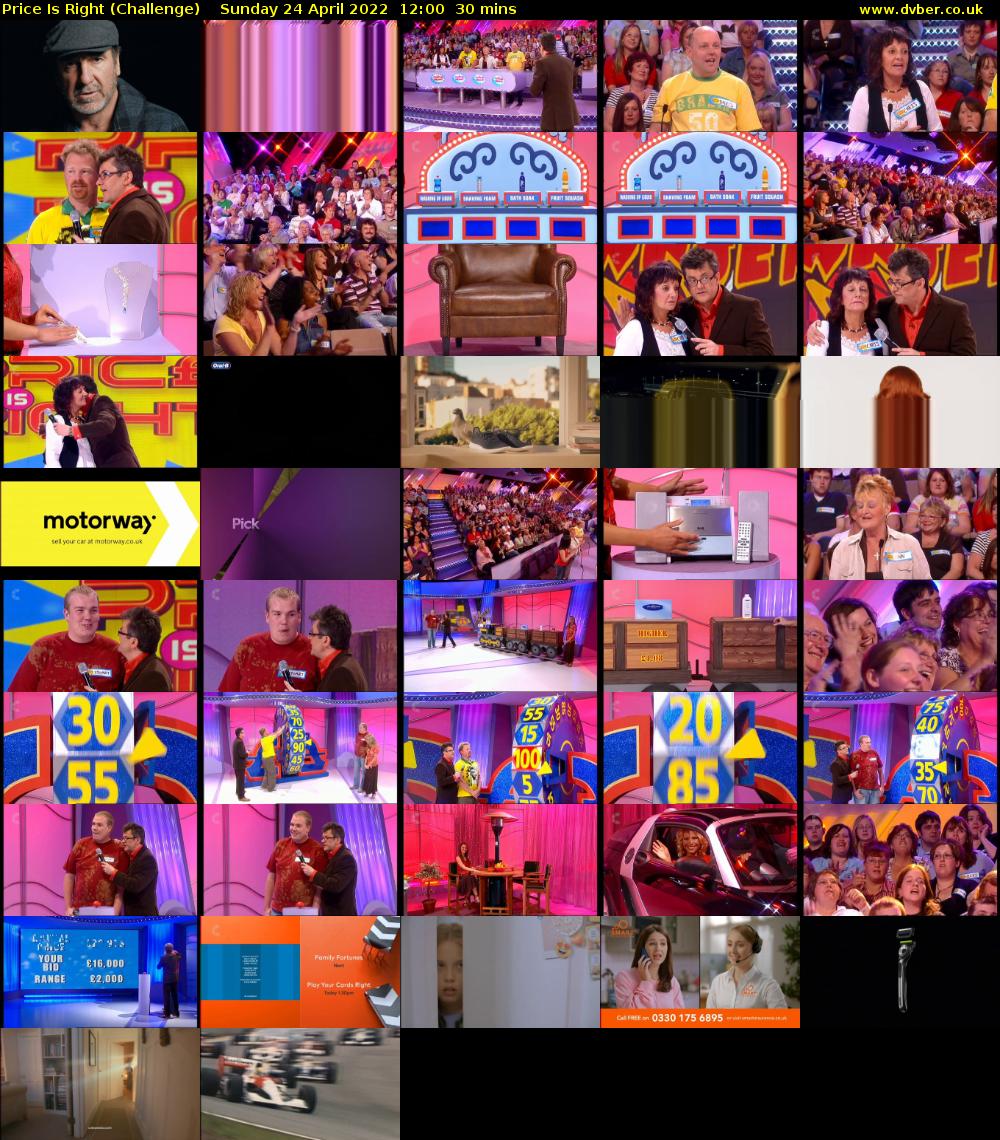 Price Is Right (Challenge) Sunday 24 April 2022 12:00 - 12:30