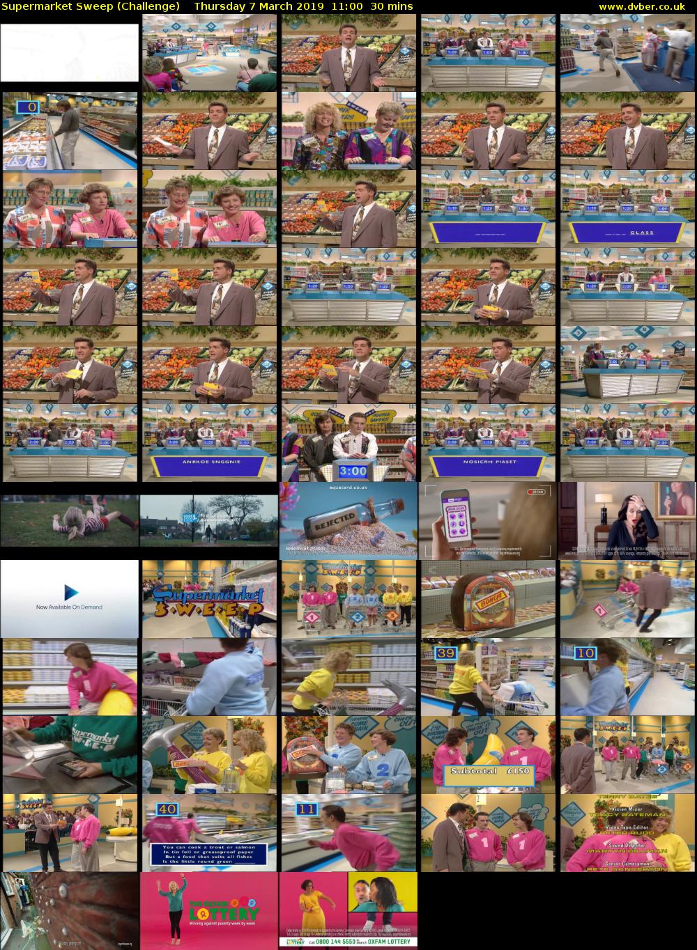 Supermarket Sweep (Challenge) Thursday 7 March 2019 11:00 - 11:30