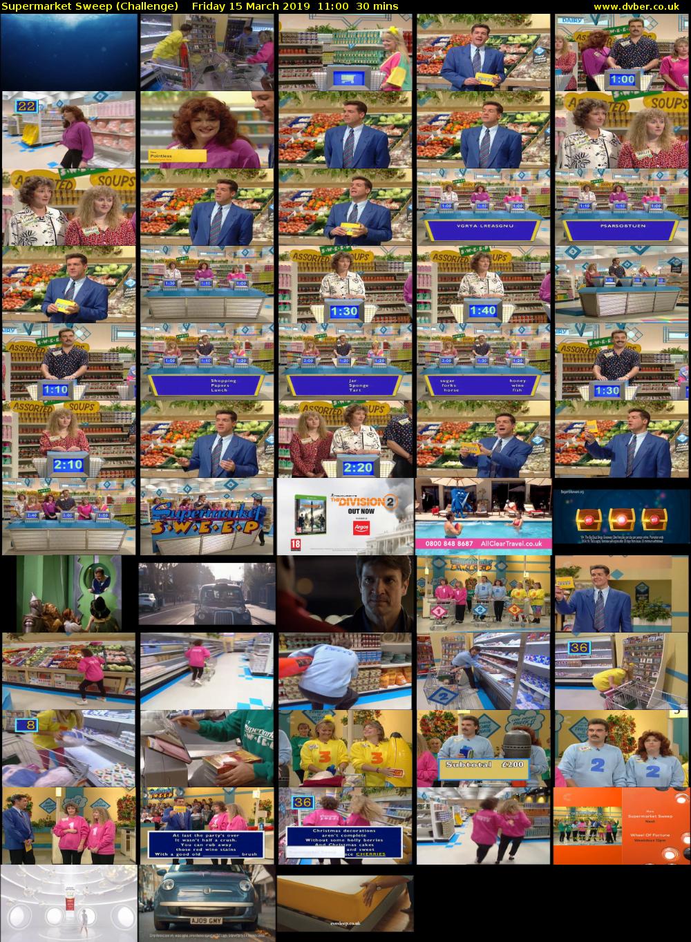 Supermarket Sweep (Challenge) Friday 15 March 2019 11:00 - 11:30