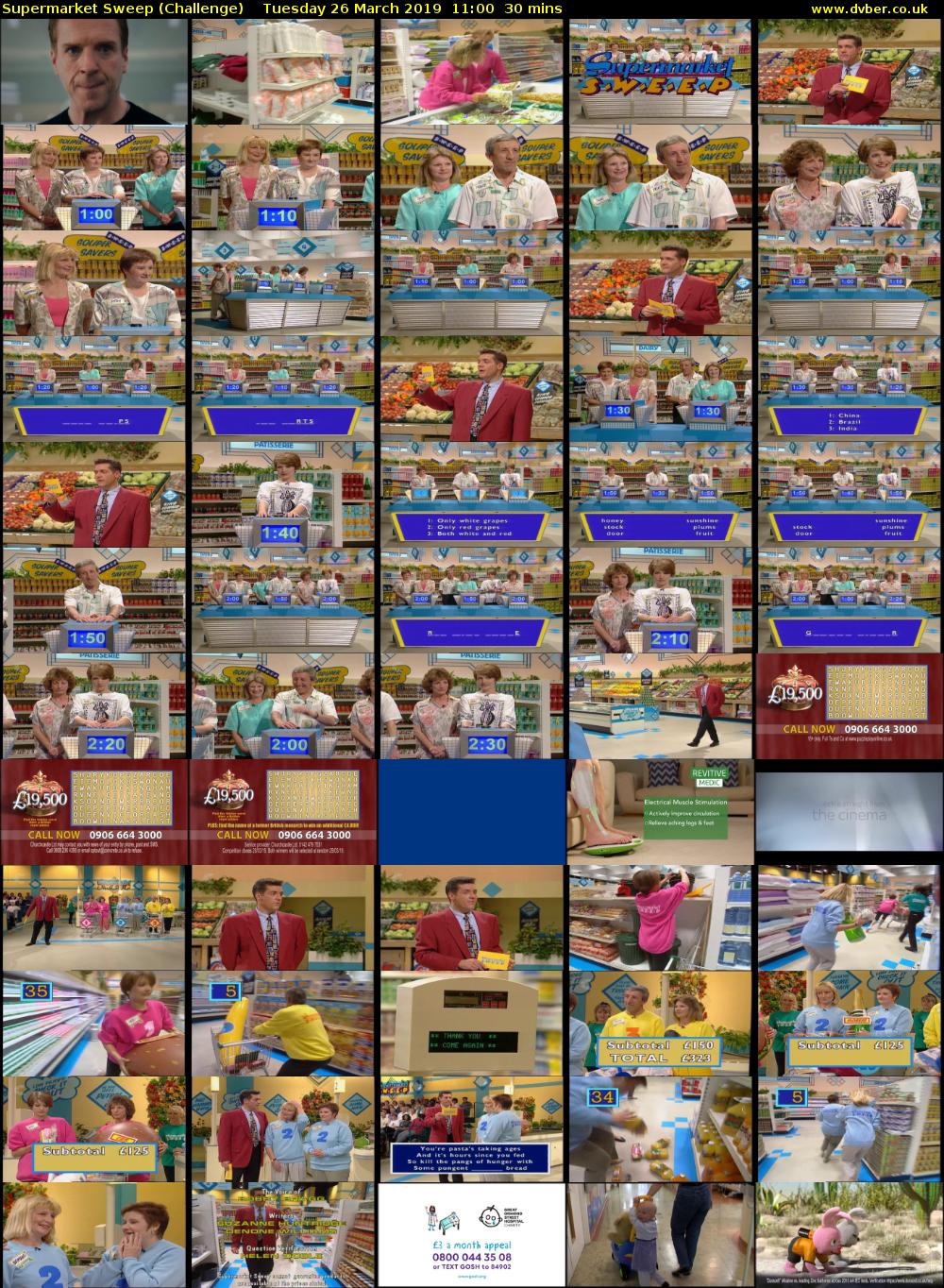 Supermarket Sweep (Challenge) Tuesday 26 March 2019 11:00 - 11:30