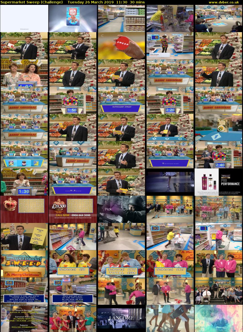 Supermarket Sweep (Challenge) Tuesday 26 March 2019 11:30 - 12:00