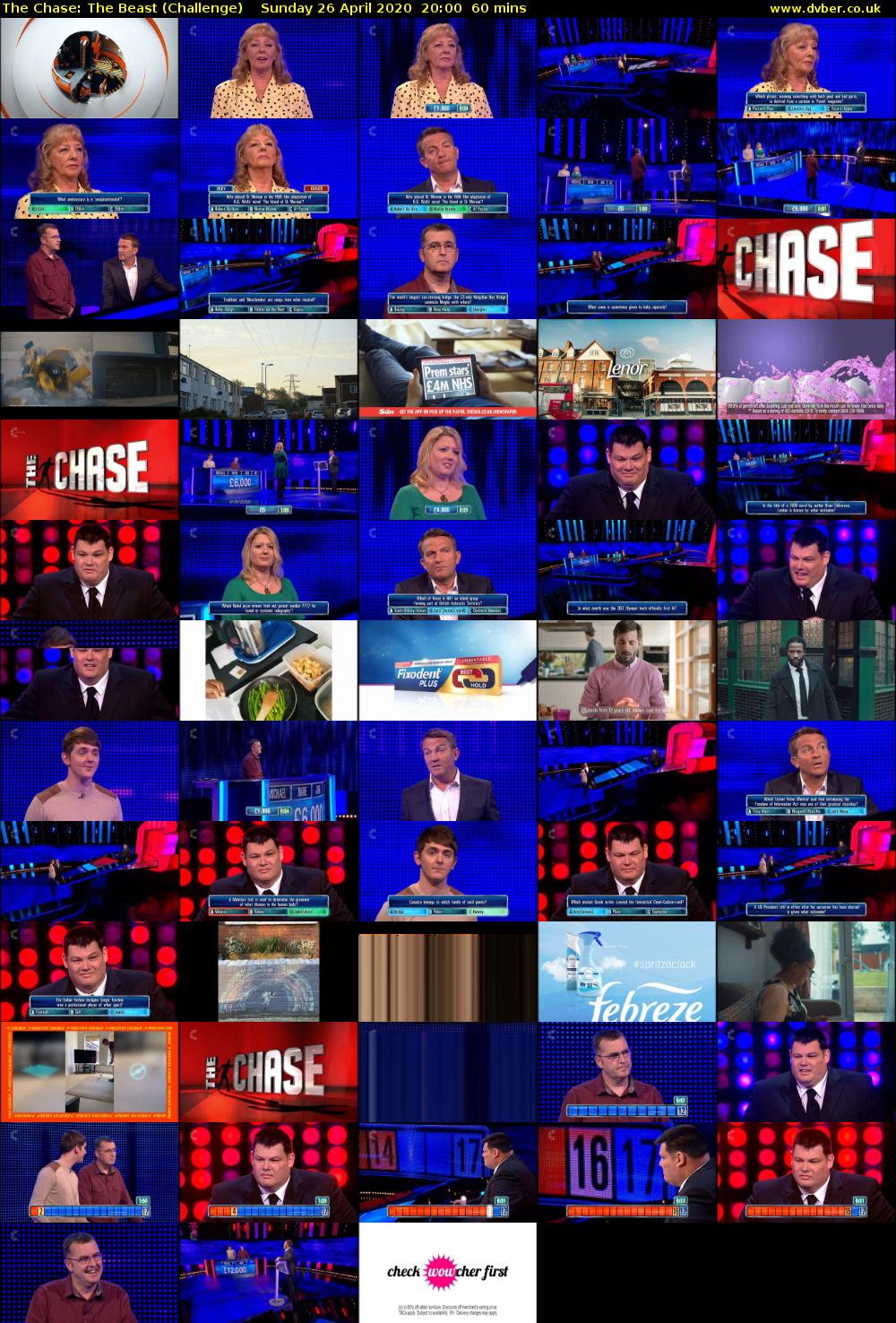 The Chase: The Beast (Challenge) Sunday 26 April 2020 20:00 - 21:00