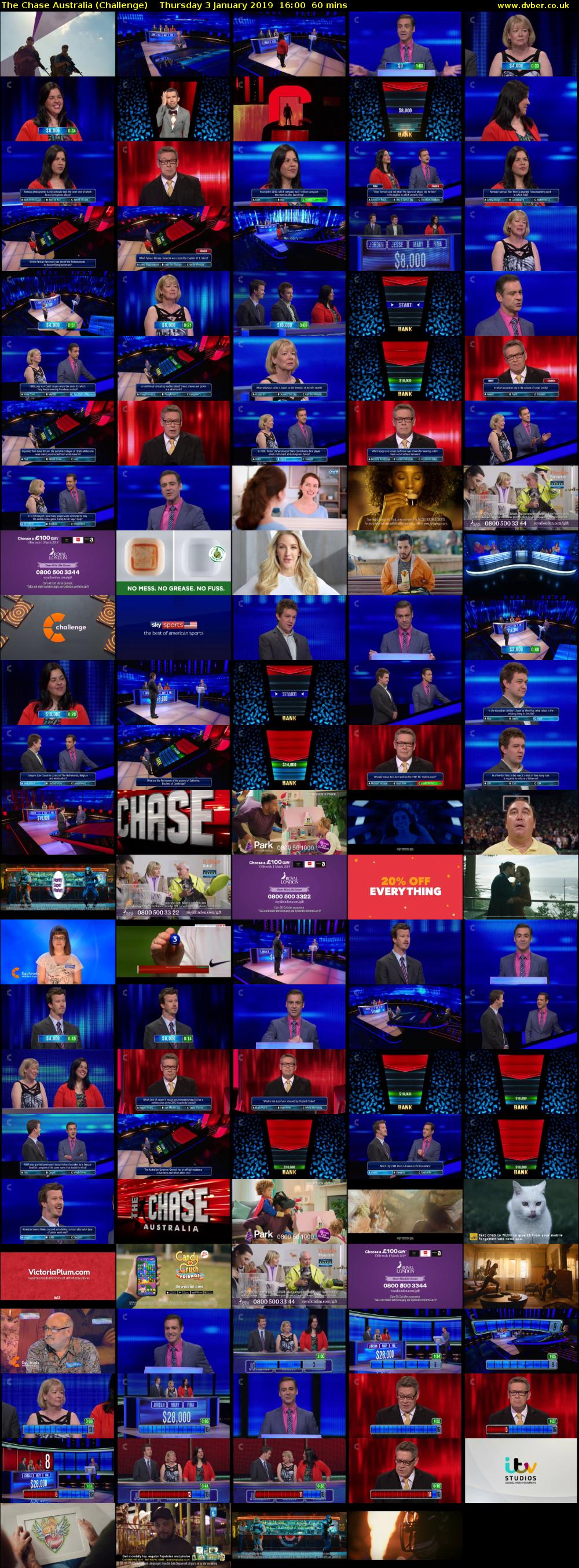 The Chase Australia (Challenge) Thursday 3 January 2019 16:00 - 17:00