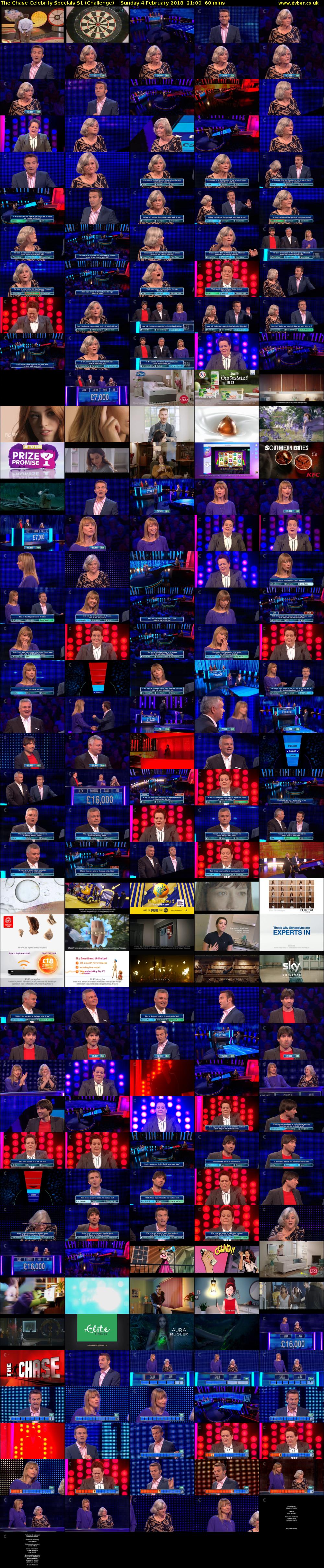 The Chase Celebrity Specials S1 (Challenge) Sunday 4 February 2018 21:00 - 22:00