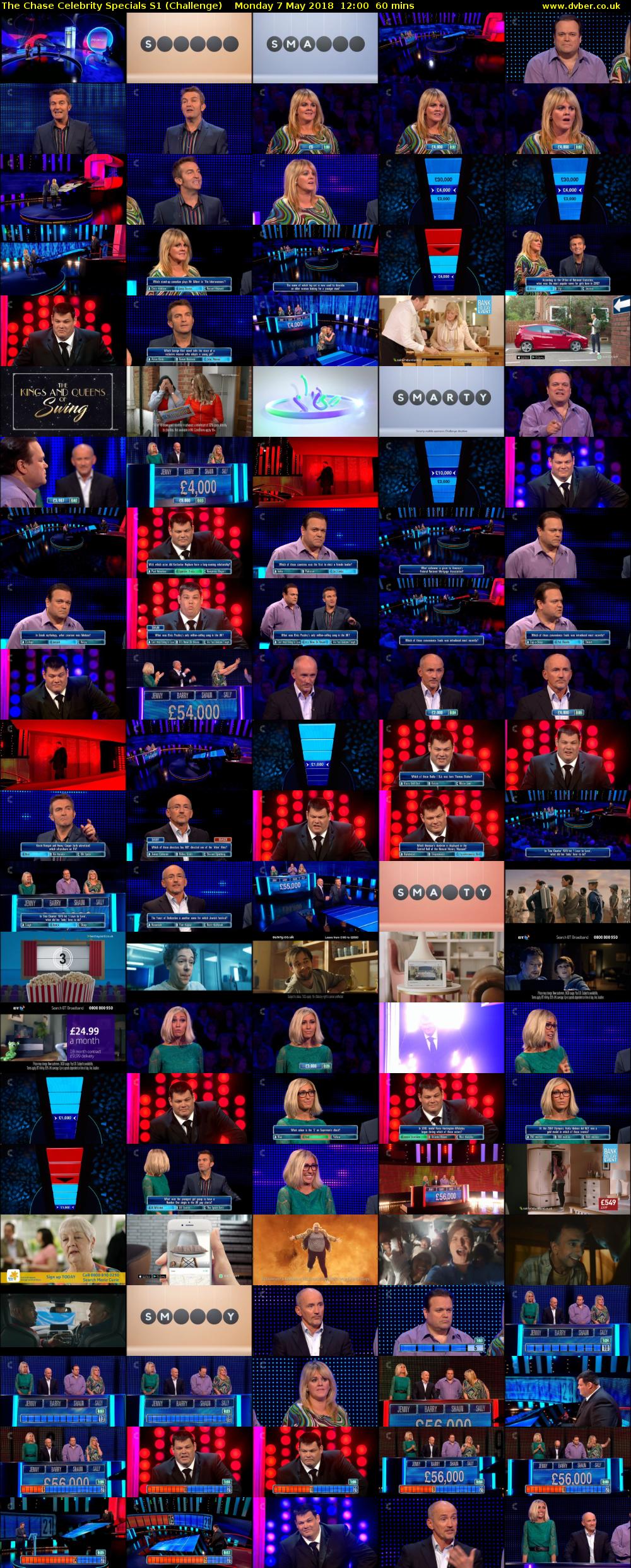 The Chase Celebrity Specials S1 (Challenge) Monday 7 May 2018 12:00 - 13:00