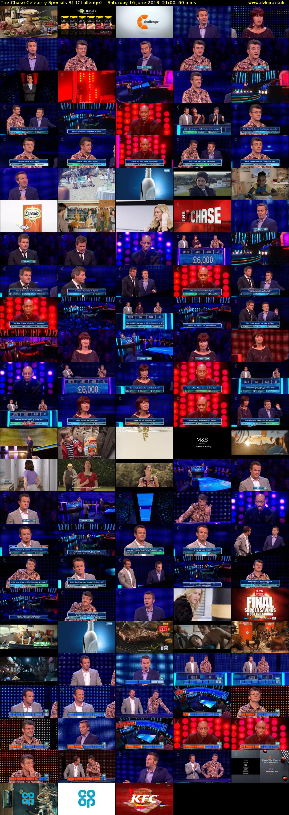 The Chase Celebrity Specials S1 (Challenge) Saturday 16 June 2018 21:00 - 22:00