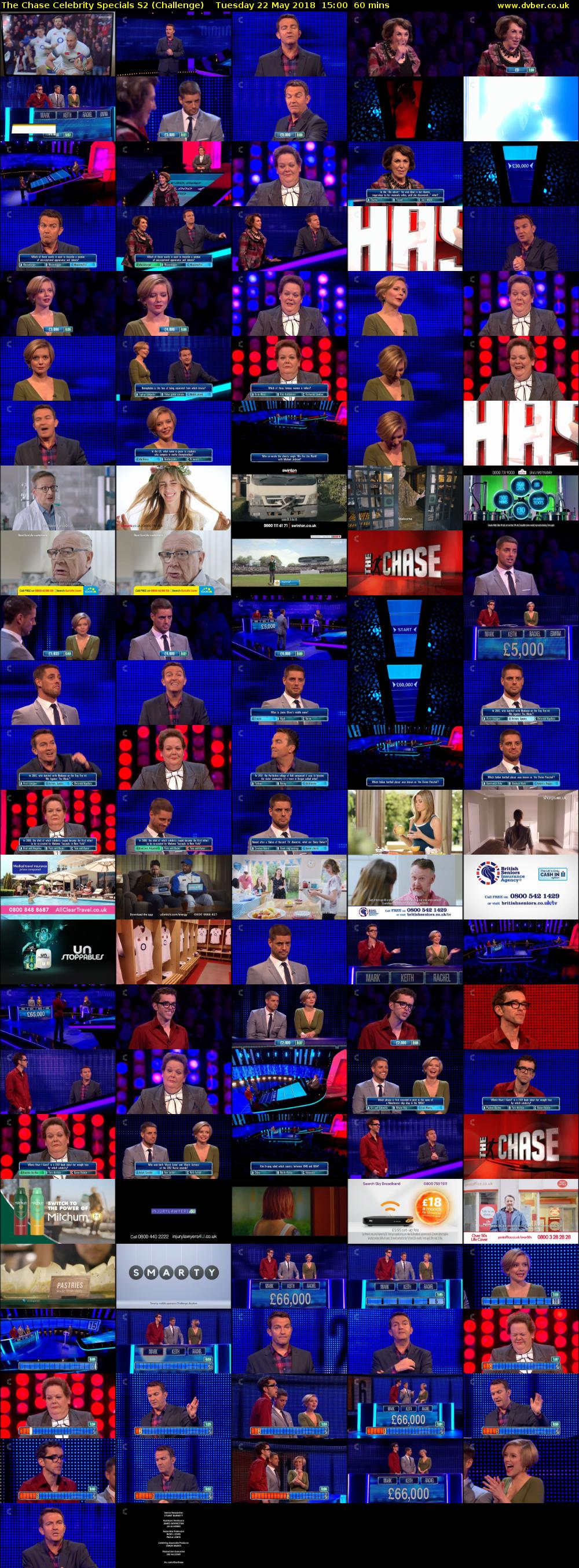 The Chase Celebrity Specials S2 (Challenge) Tuesday 22 May 2018 15:00 - 16:00