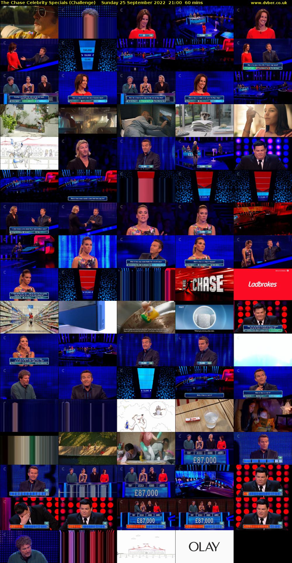The Chase Celebrity Specials (Challenge) Sunday 25 September 2022 21:00 - 22:00