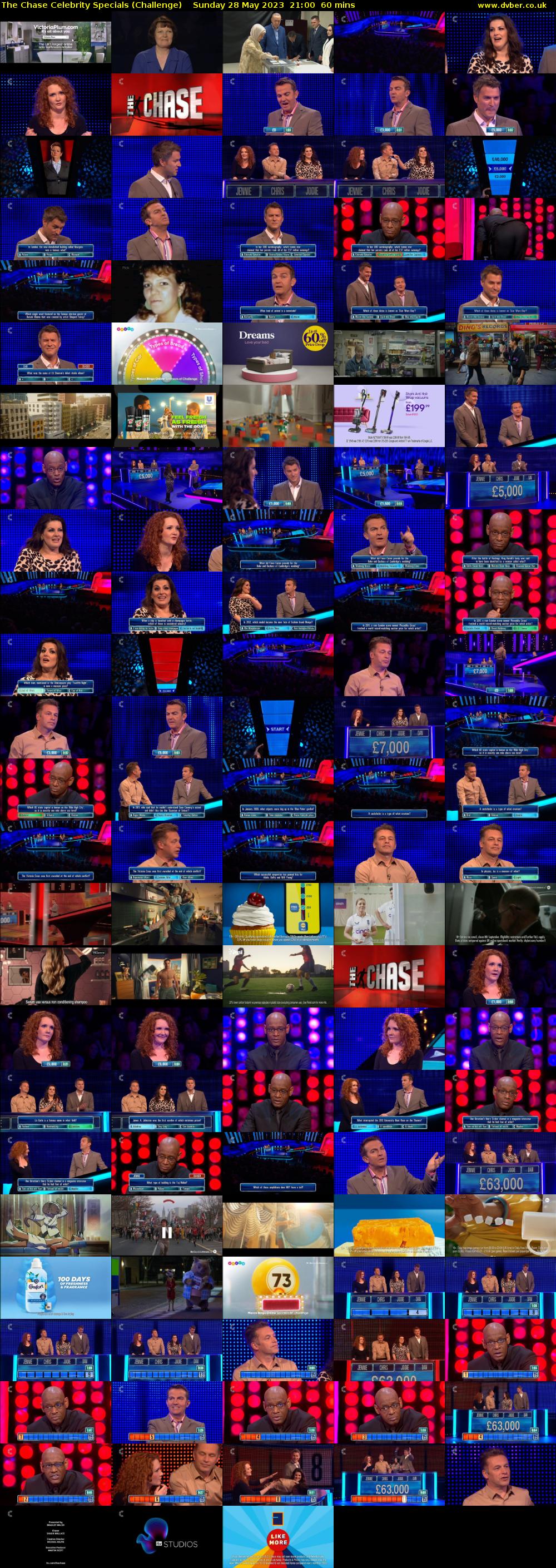 The Chase Celebrity Specials (Challenge) Sunday 28 May 2023 21:00 - 22:00