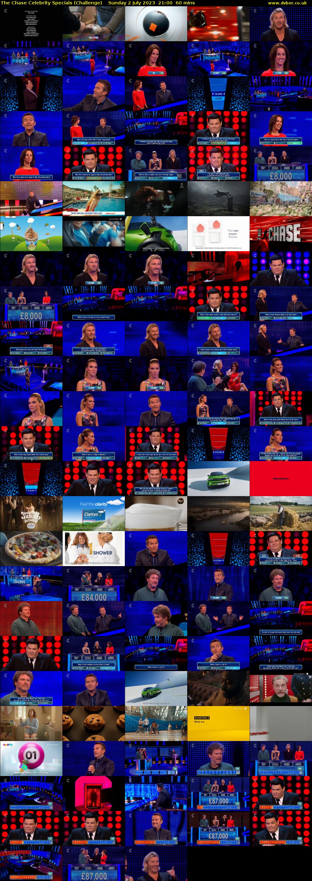 The Chase Celebrity Specials (Challenge) Sunday 2 July 2023 21:00 - 22:00