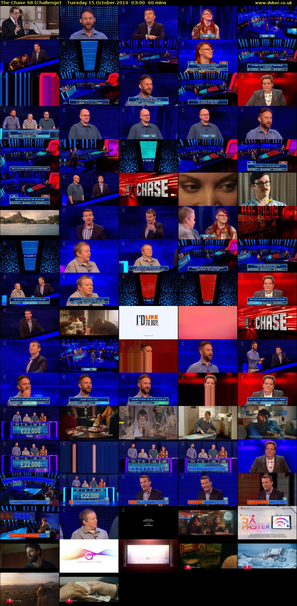 The Chase S8 (Challenge) Tuesday 15 October 2019 03:00 - 04:00