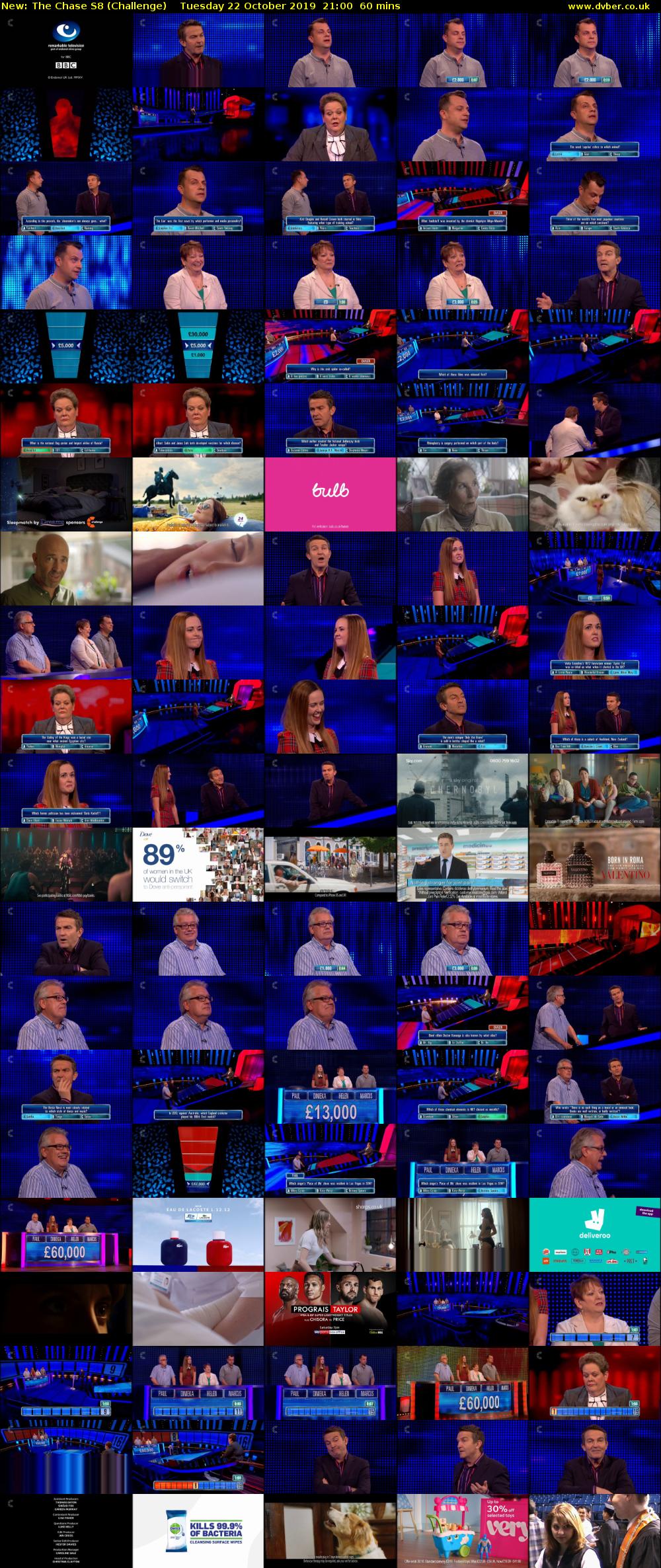 The Chase S8 (Challenge) Tuesday 22 October 2019 21:00 - 22:00