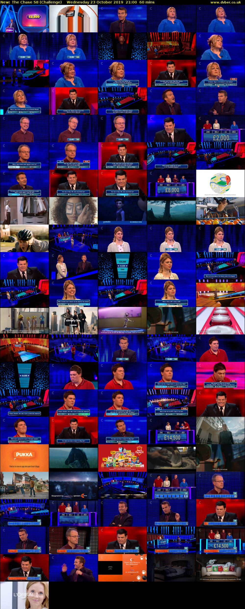 The Chase S8 (Challenge) Wednesday 23 October 2019 21:00 - 22:00