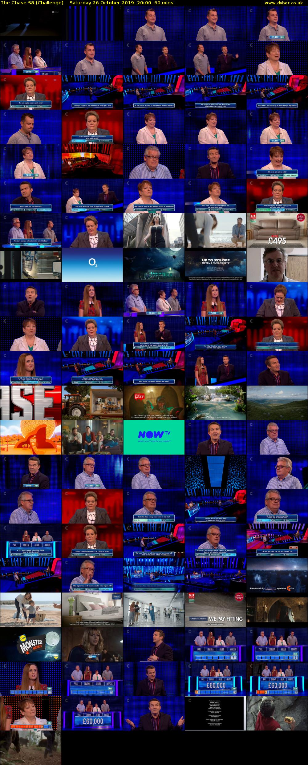 The Chase S8 (Challenge) Saturday 26 October 2019 20:00 - 21:00
