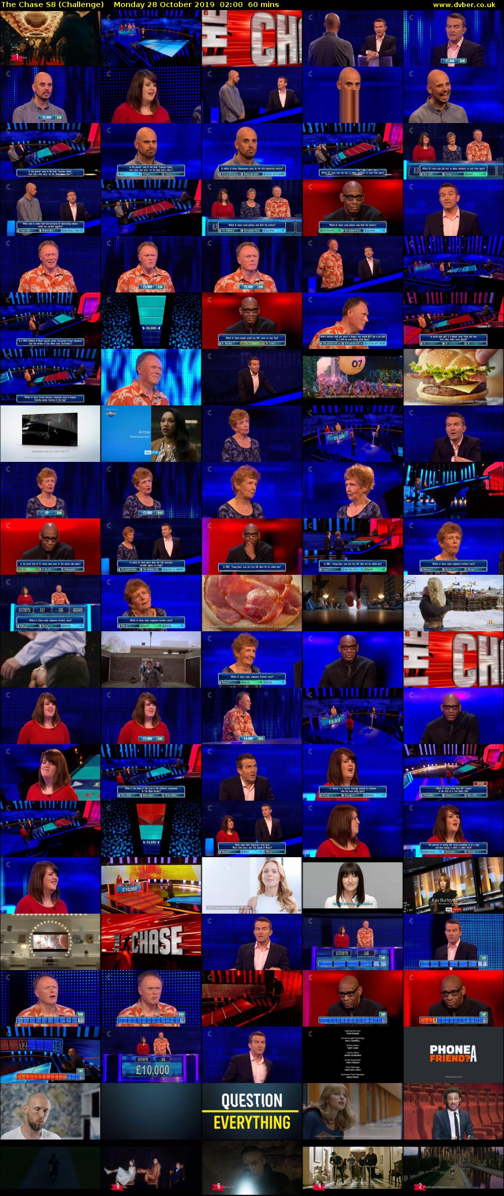 The Chase S8 (Challenge) Monday 28 October 2019 02:00 - 03:00