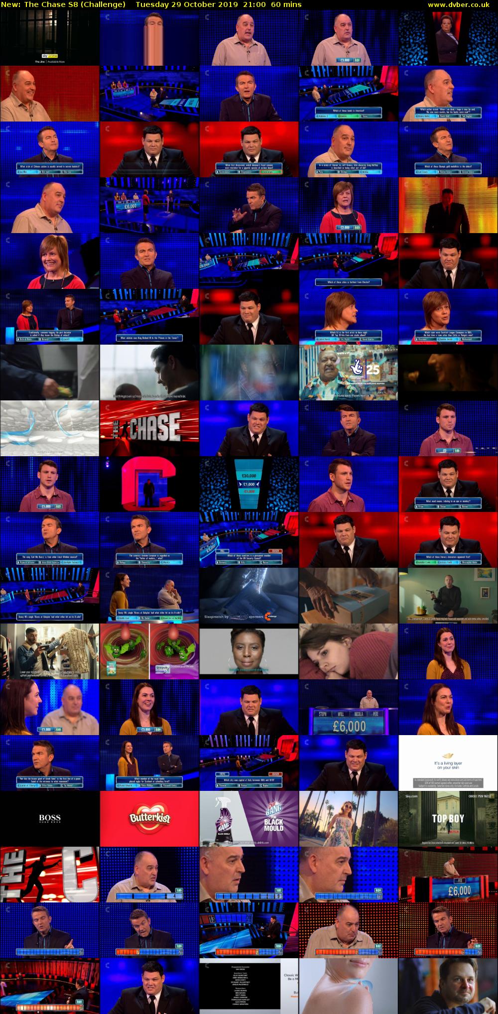 The Chase S8 (Challenge) Tuesday 29 October 2019 21:00 - 22:00