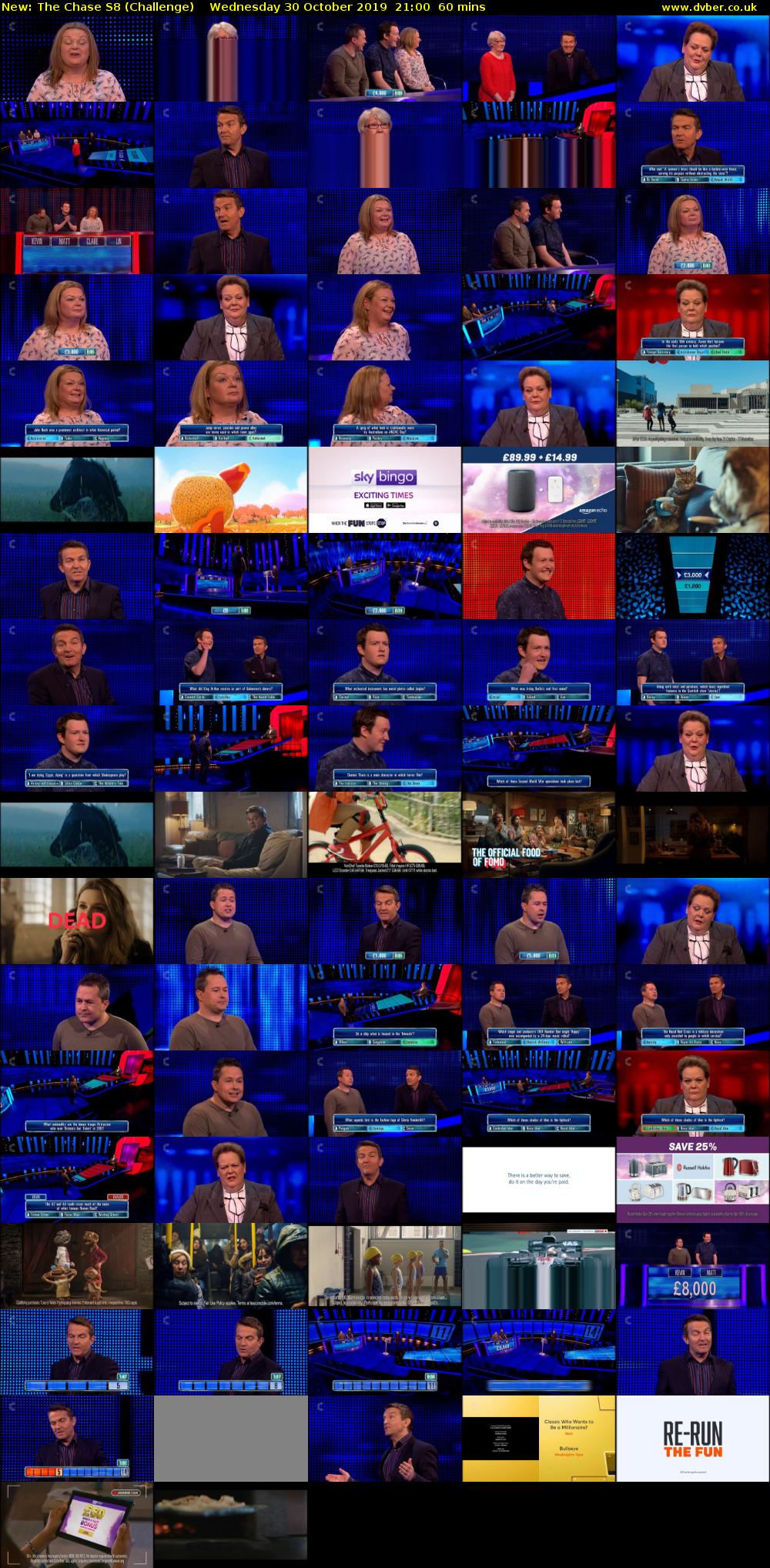 The Chase S8 (Challenge) Wednesday 30 October 2019 21:00 - 22:00