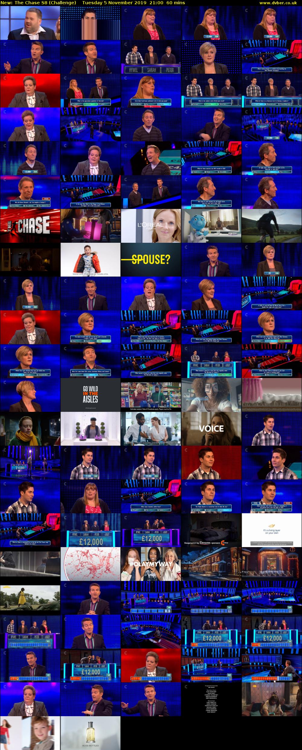 The Chase S8 (Challenge) Tuesday 5 November 2019 21:00 - 22:00