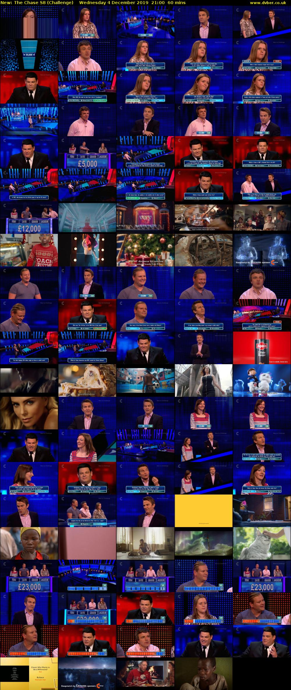 The Chase S8 (Challenge) Wednesday 4 December 2019 21:00 - 22:00