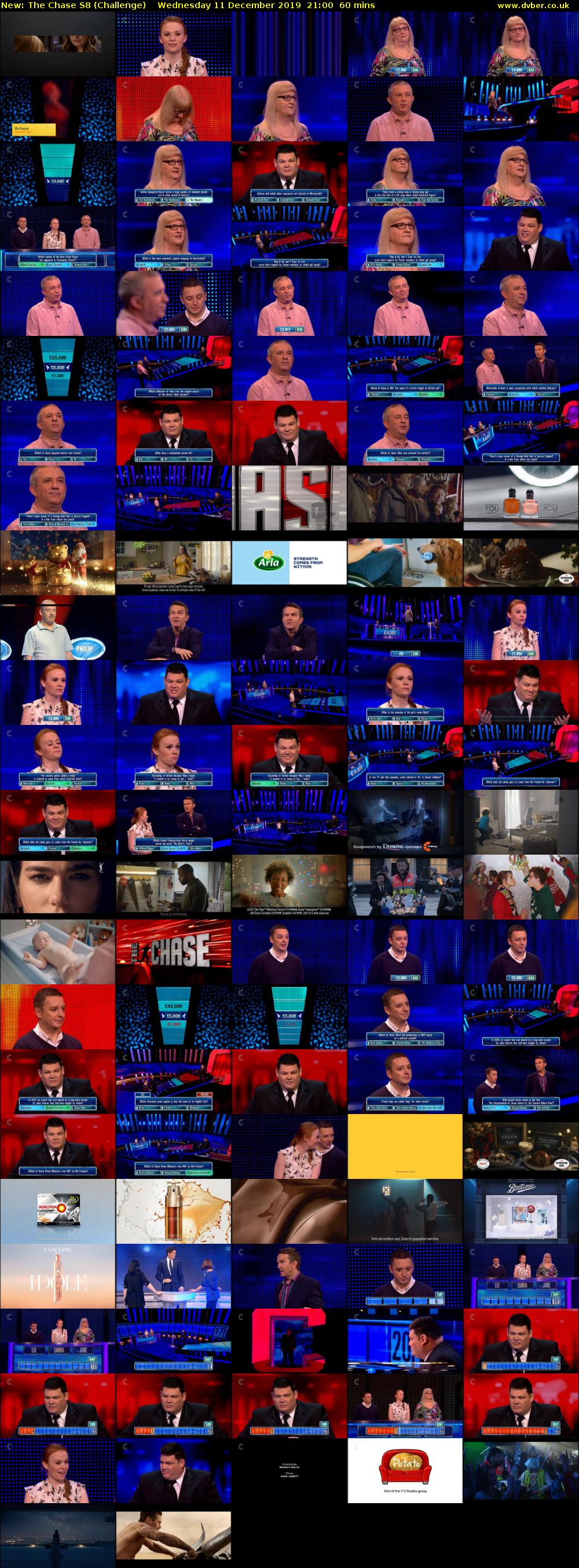 The Chase S8 (Challenge) Wednesday 11 December 2019 21:00 - 22:00