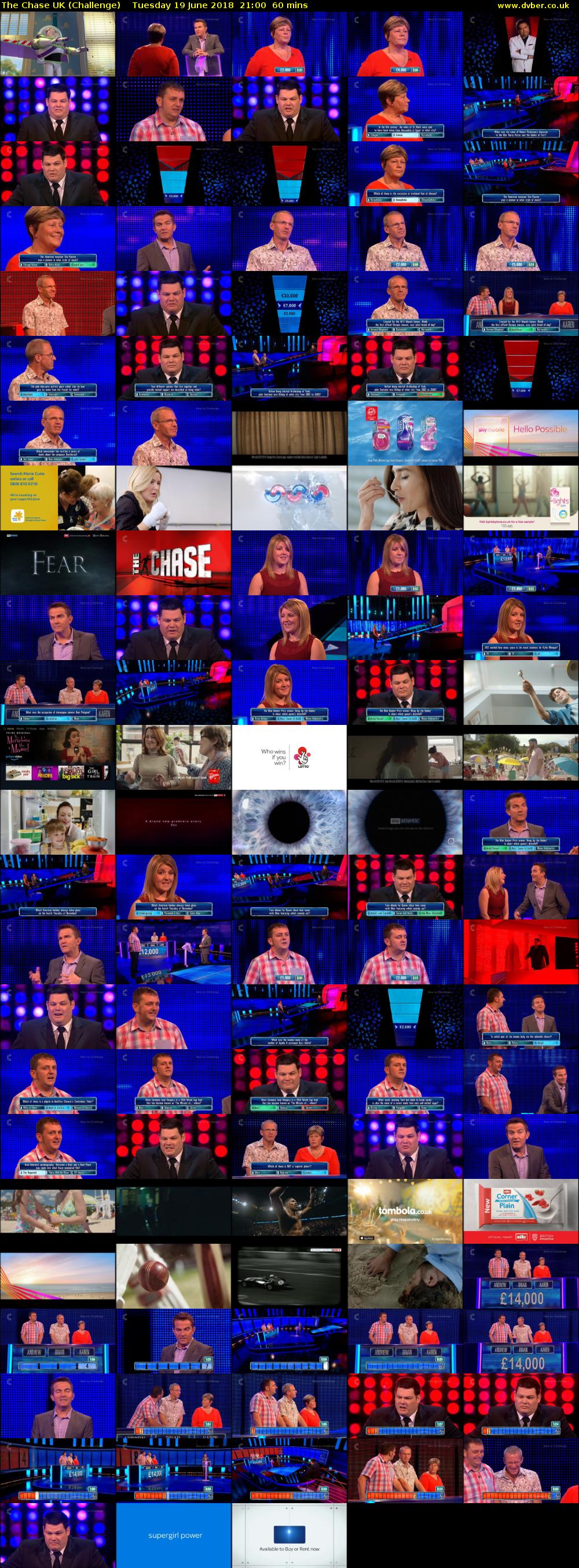 The Chase UK (Challenge) Tuesday 19 June 2018 21:00 - 22:00