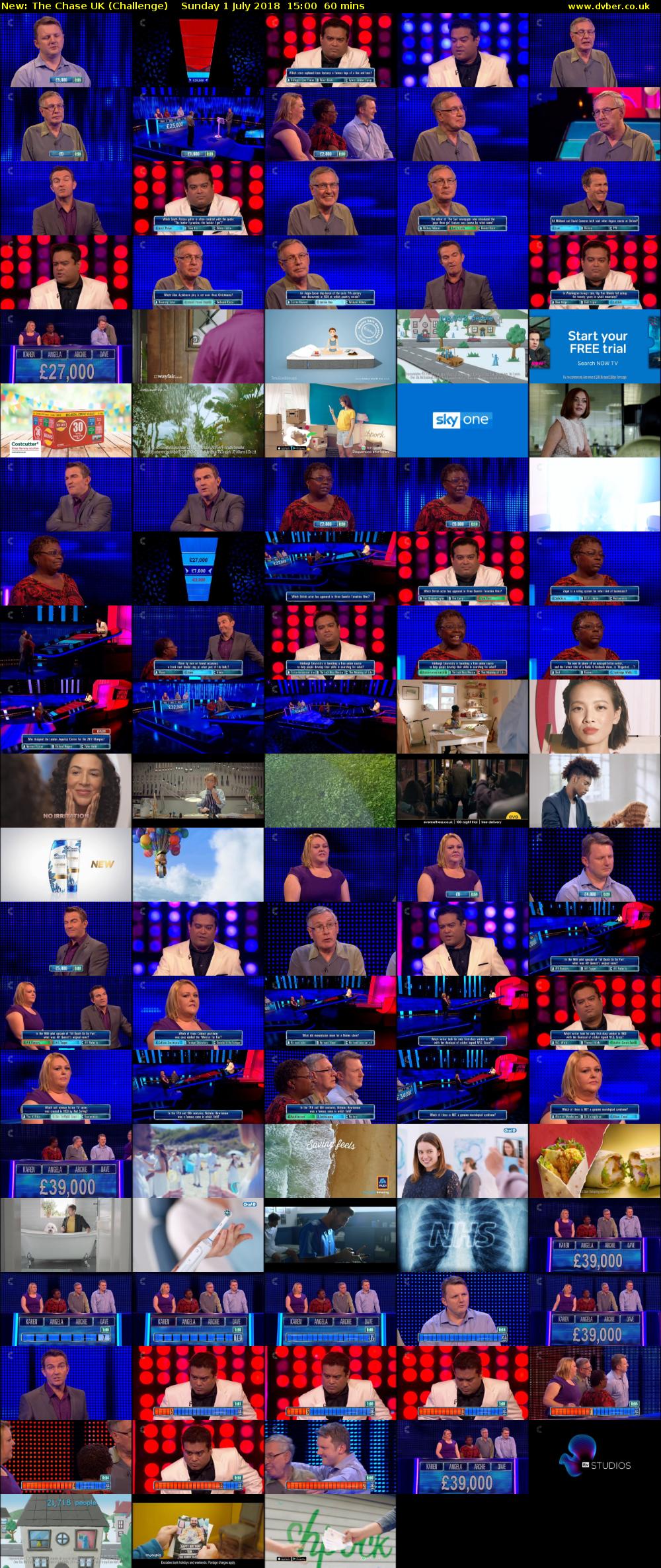 The Chase UK (Challenge) Sunday 1 July 2018 15:00 - 16:00