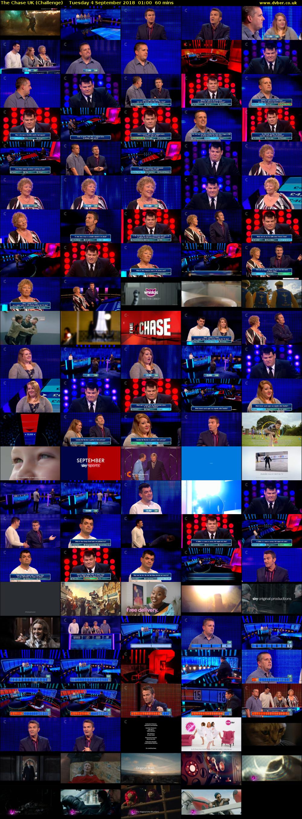 The Chase UK (Challenge) Tuesday 4 September 2018 01:00 - 02:00