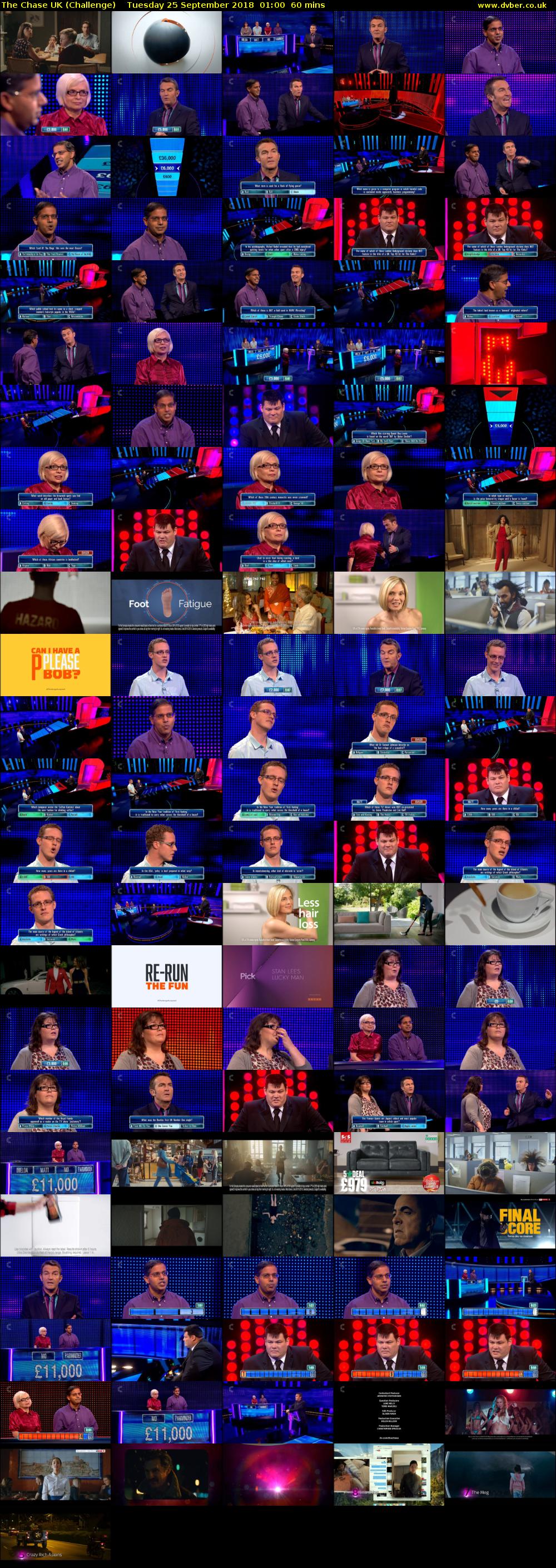The Chase UK (Challenge) Tuesday 25 September 2018 01:00 - 02:00