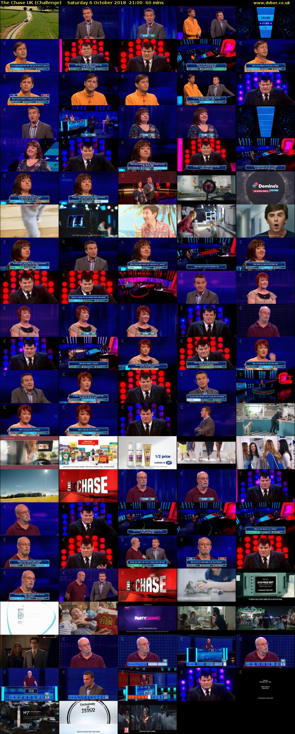 The Chase UK (Challenge) Saturday 6 October 2018 21:00 - 22:00