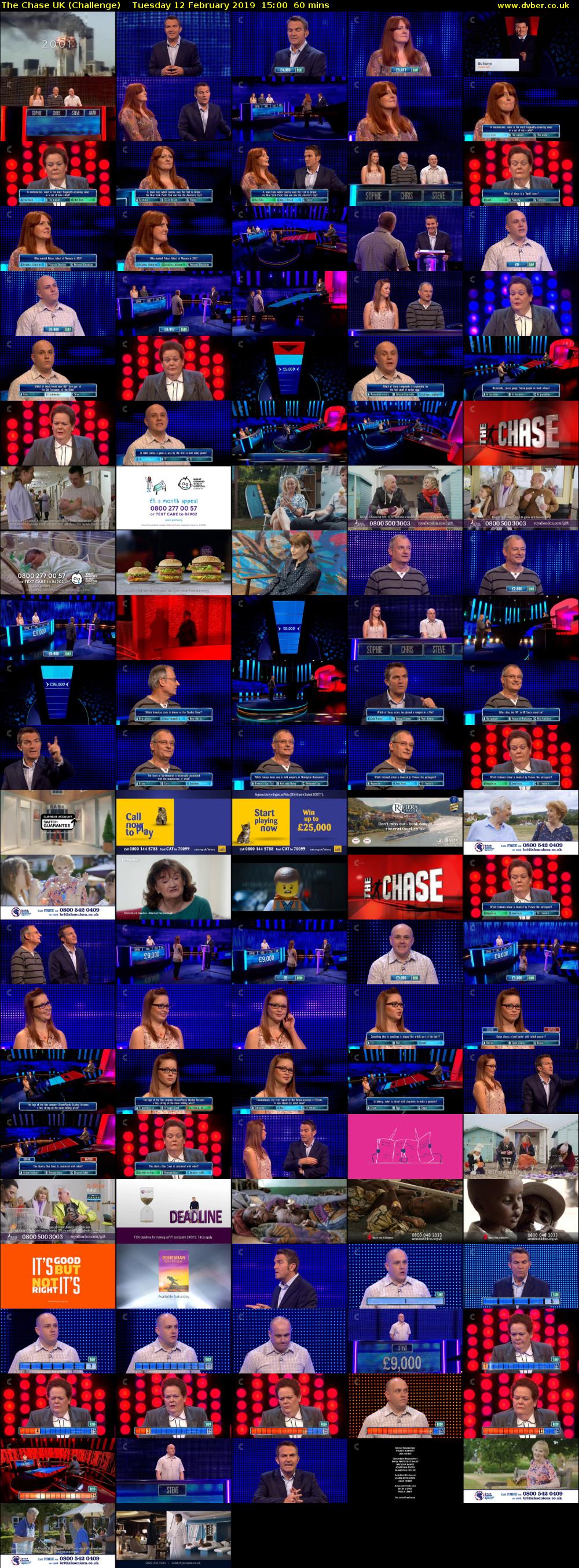 The Chase UK (Challenge) Tuesday 12 February 2019 15:00 - 16:00