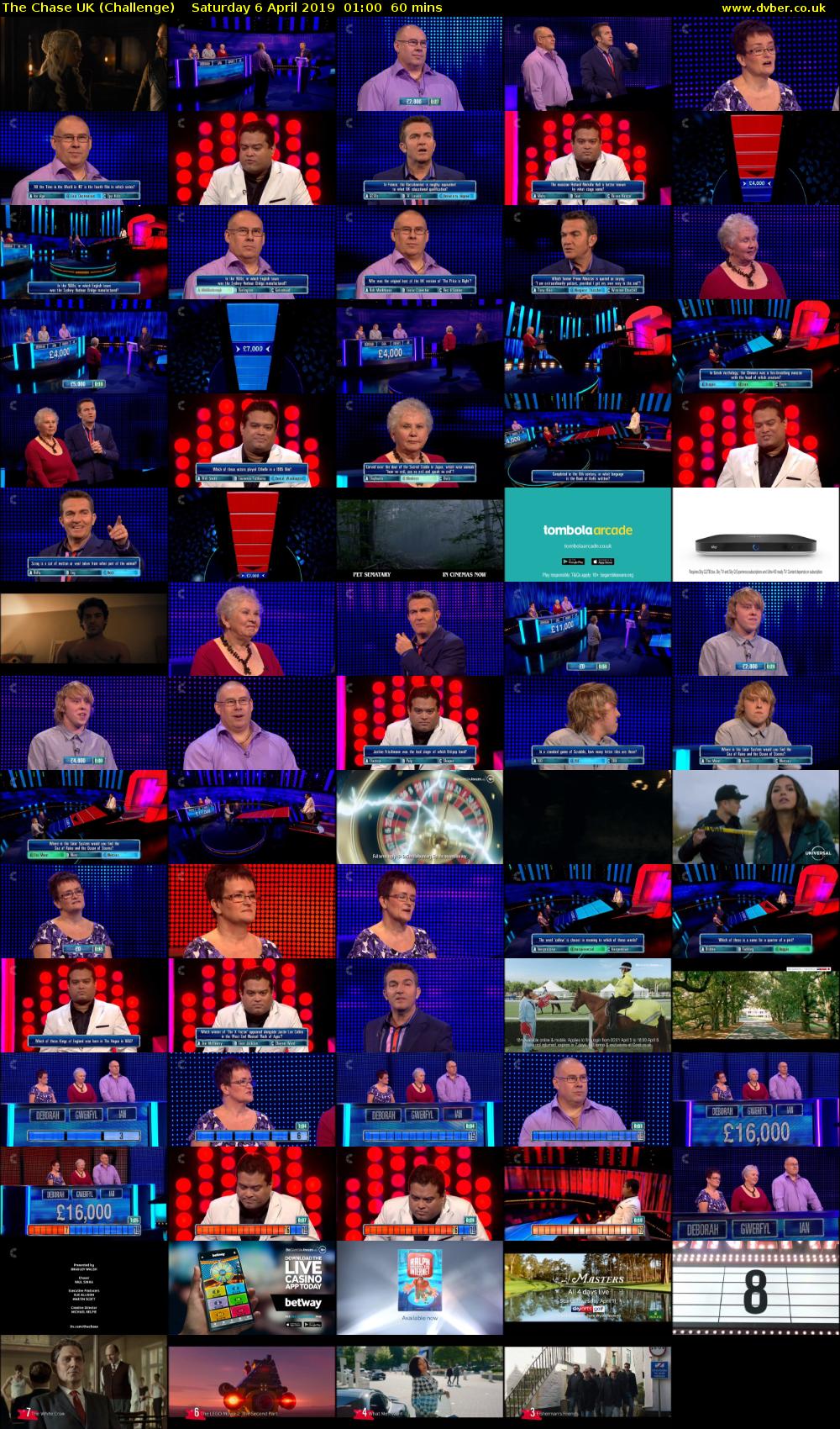 The Chase UK (Challenge) Saturday 6 April 2019 01:00 - 02:00
