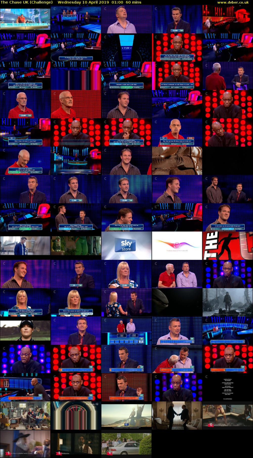 The Chase UK (Challenge) Wednesday 10 April 2019 01:00 - 02:00