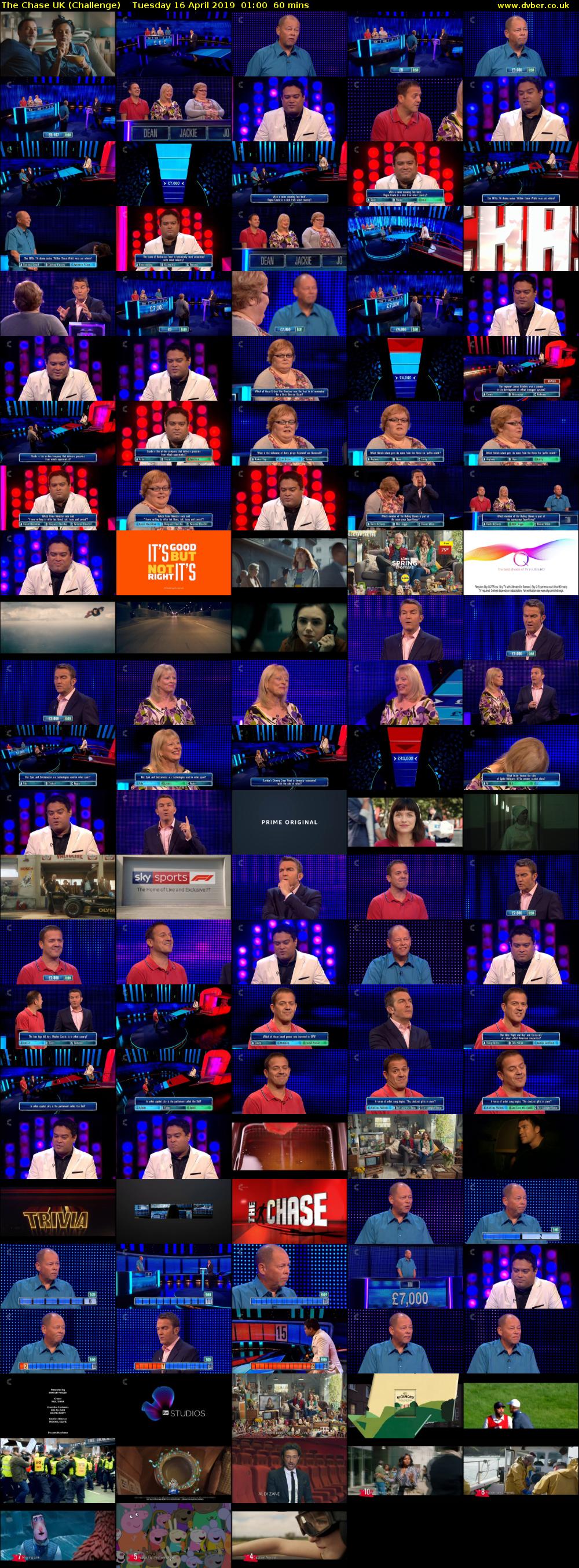 The Chase UK (Challenge) Tuesday 16 April 2019 01:00 - 02:00