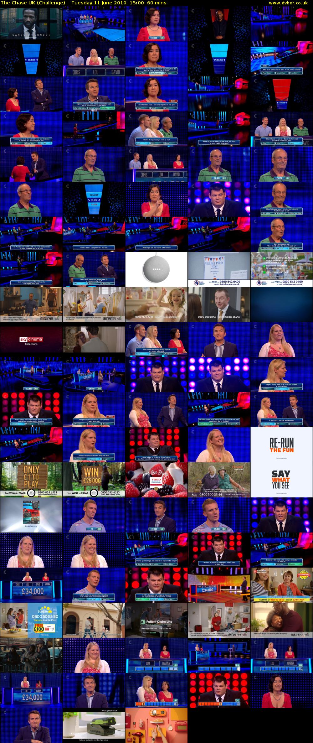 The Chase UK (Challenge) Tuesday 11 June 2019 15:00 - 16:00