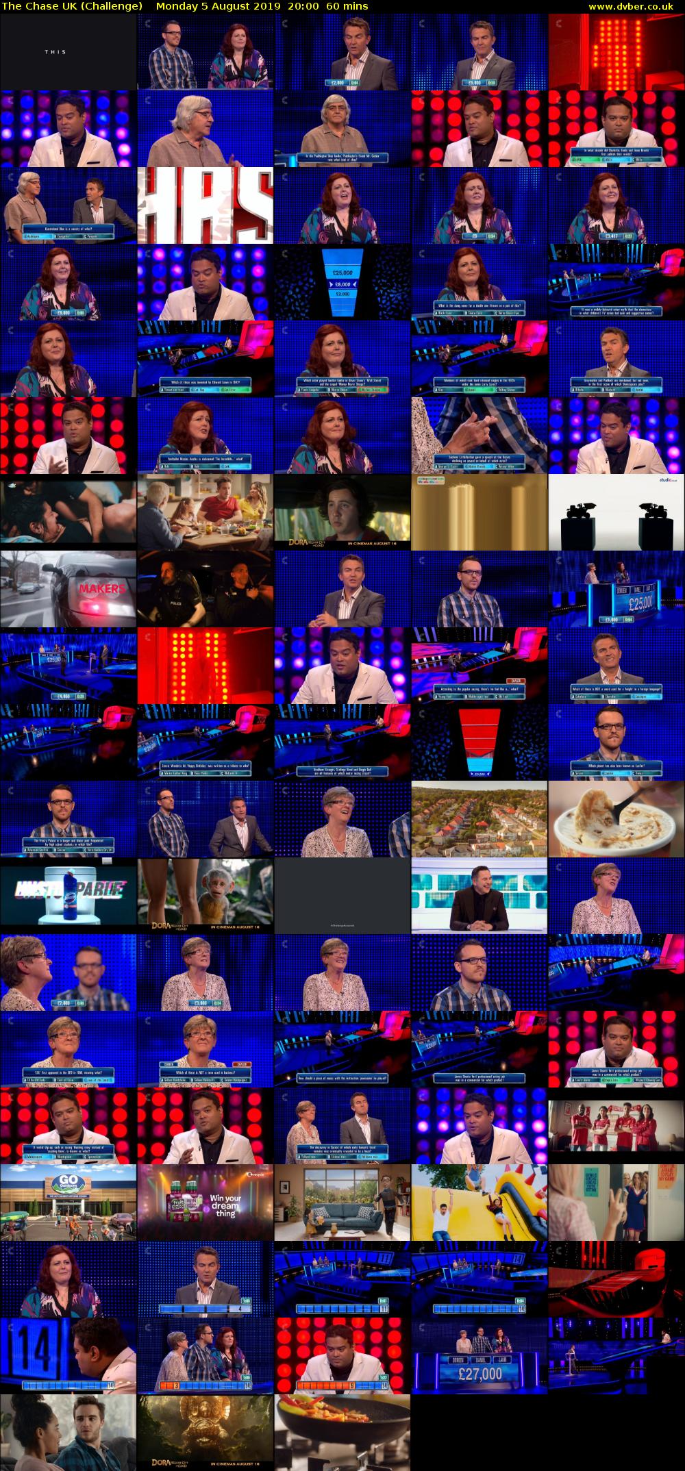 The Chase UK (Challenge) Monday 5 August 2019 20:00 - 21:00