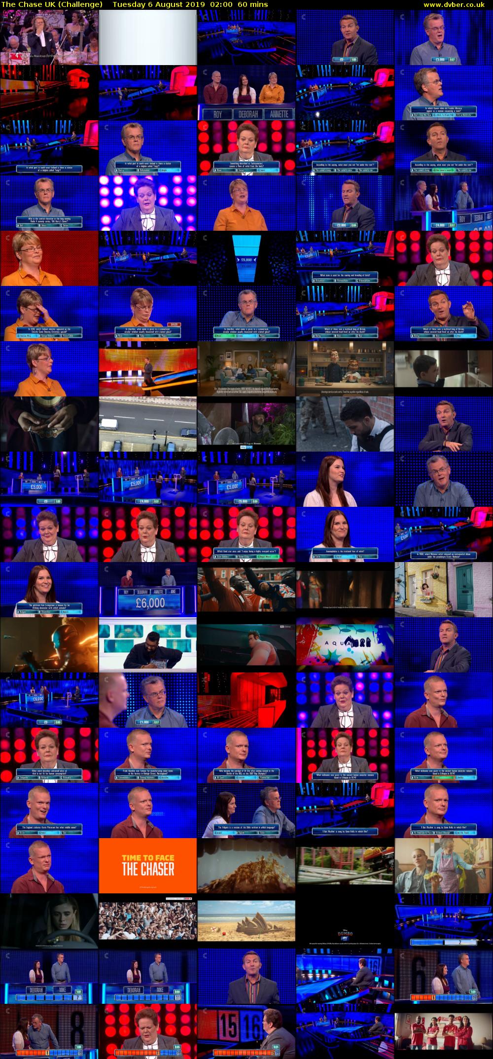 The Chase UK (Challenge) Tuesday 6 August 2019 02:00 - 03:00