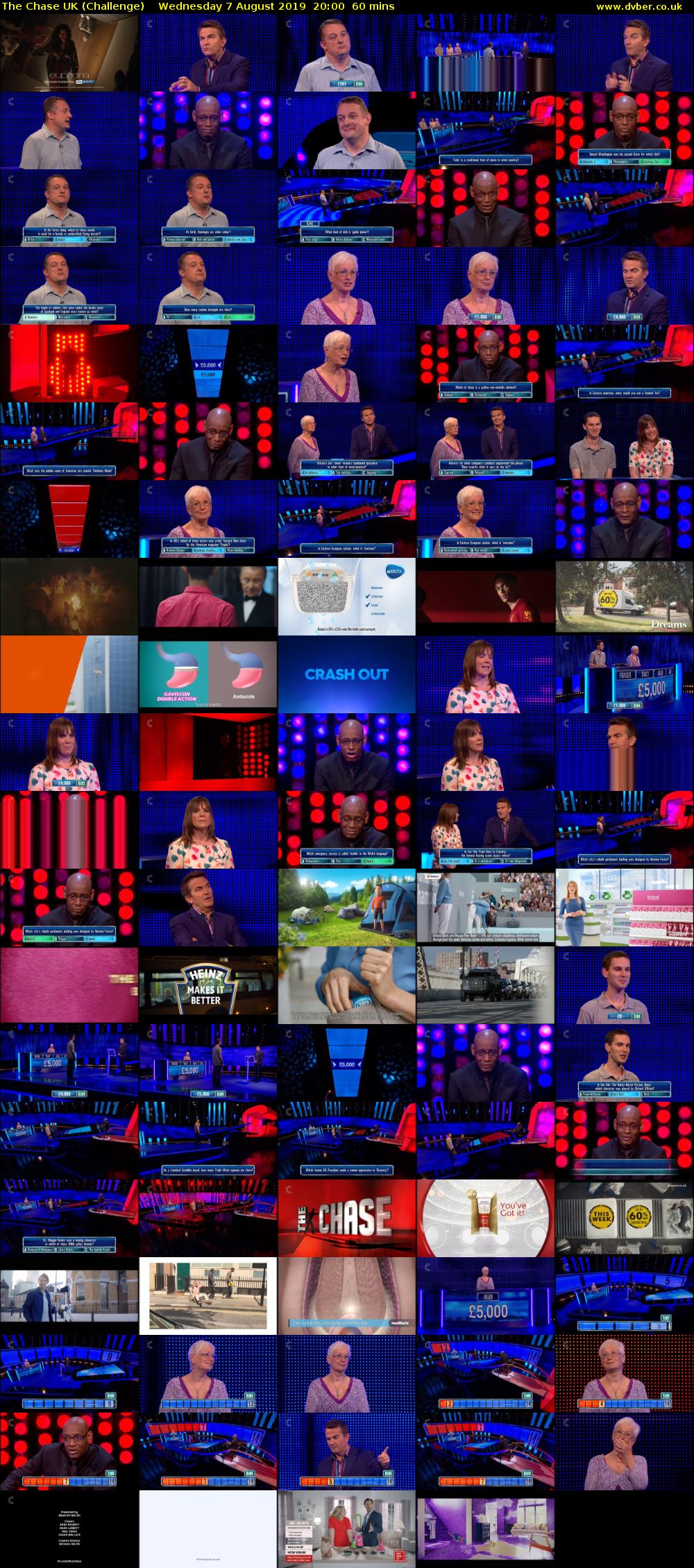 The Chase UK (Challenge) Wednesday 7 August 2019 20:00 - 21:00