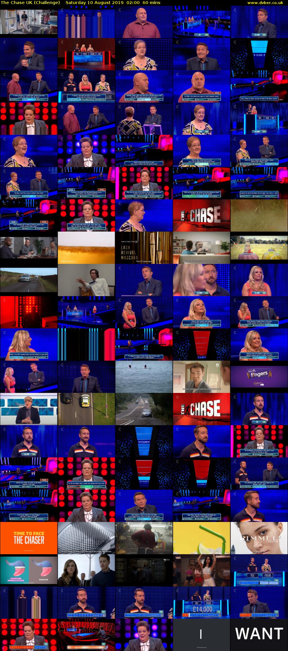 The Chase UK (Challenge) Saturday 10 August 2019 02:00 - 03:00
