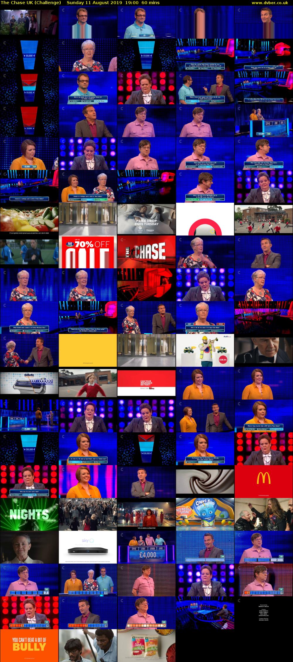 The Chase UK (Challenge) Sunday 11 August 2019 19:00 - 20:00
