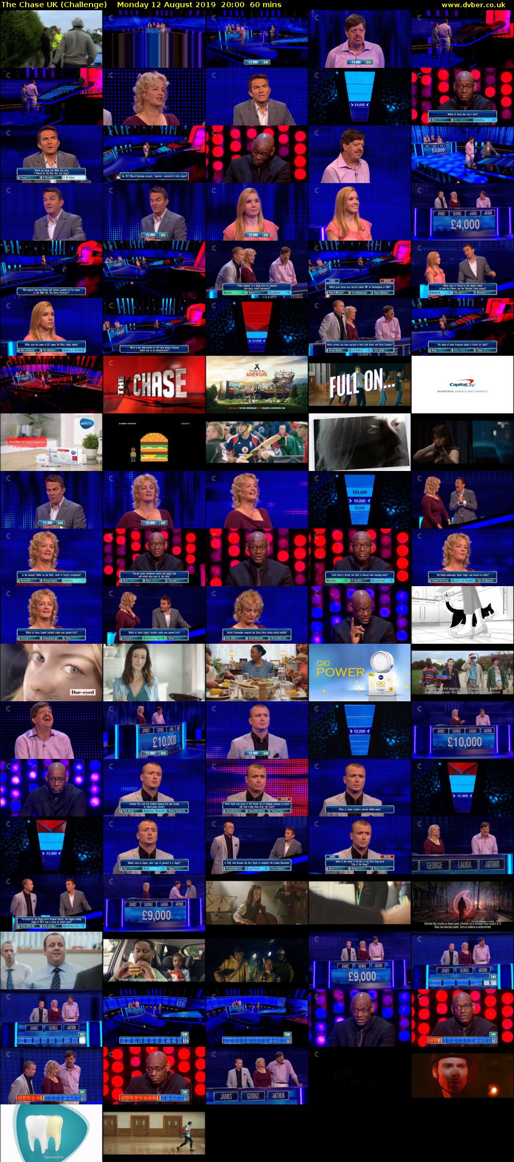 The Chase UK (Challenge) Monday 12 August 2019 20:00 - 21:00