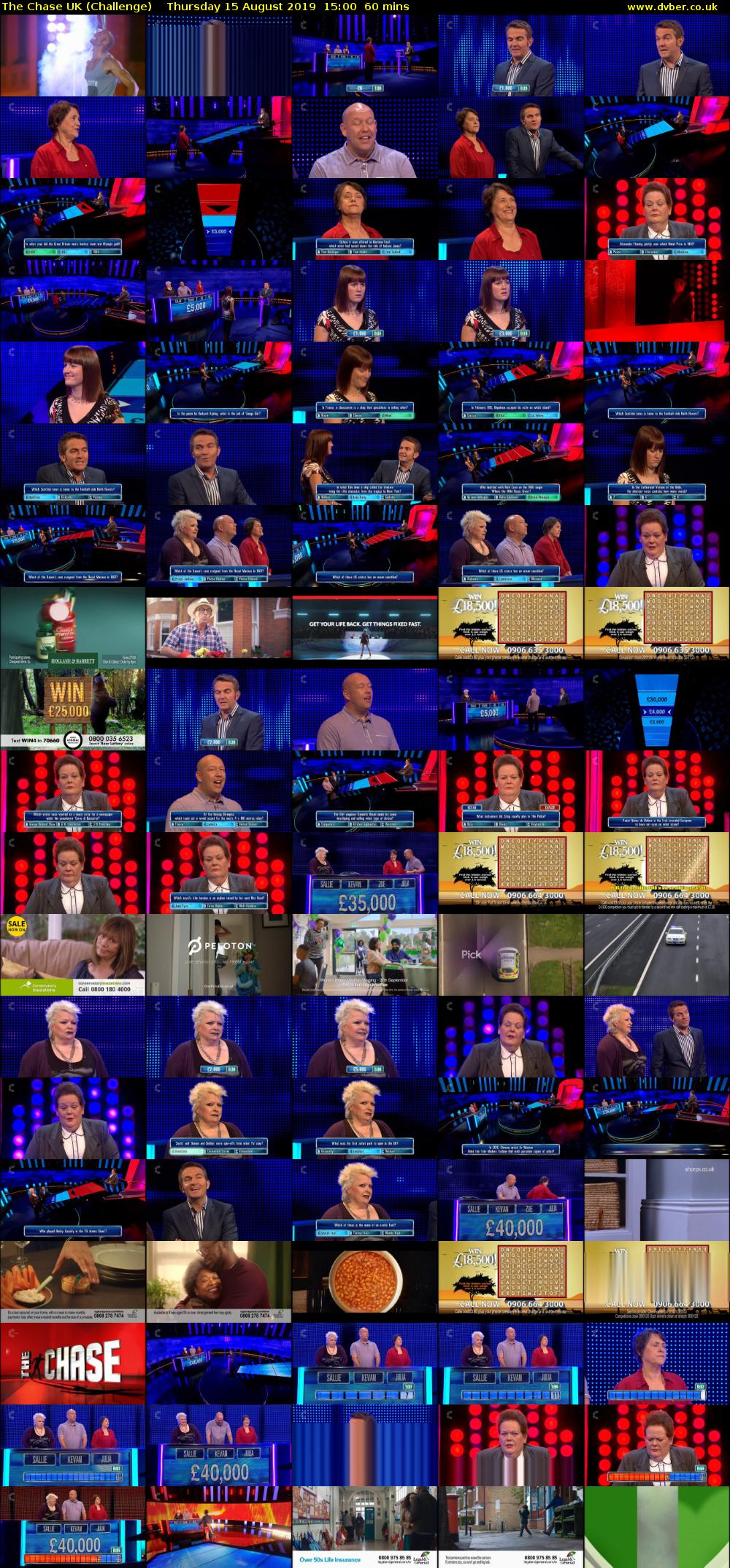 The Chase UK (Challenge) Thursday 15 August 2019 15:00 - 16:00