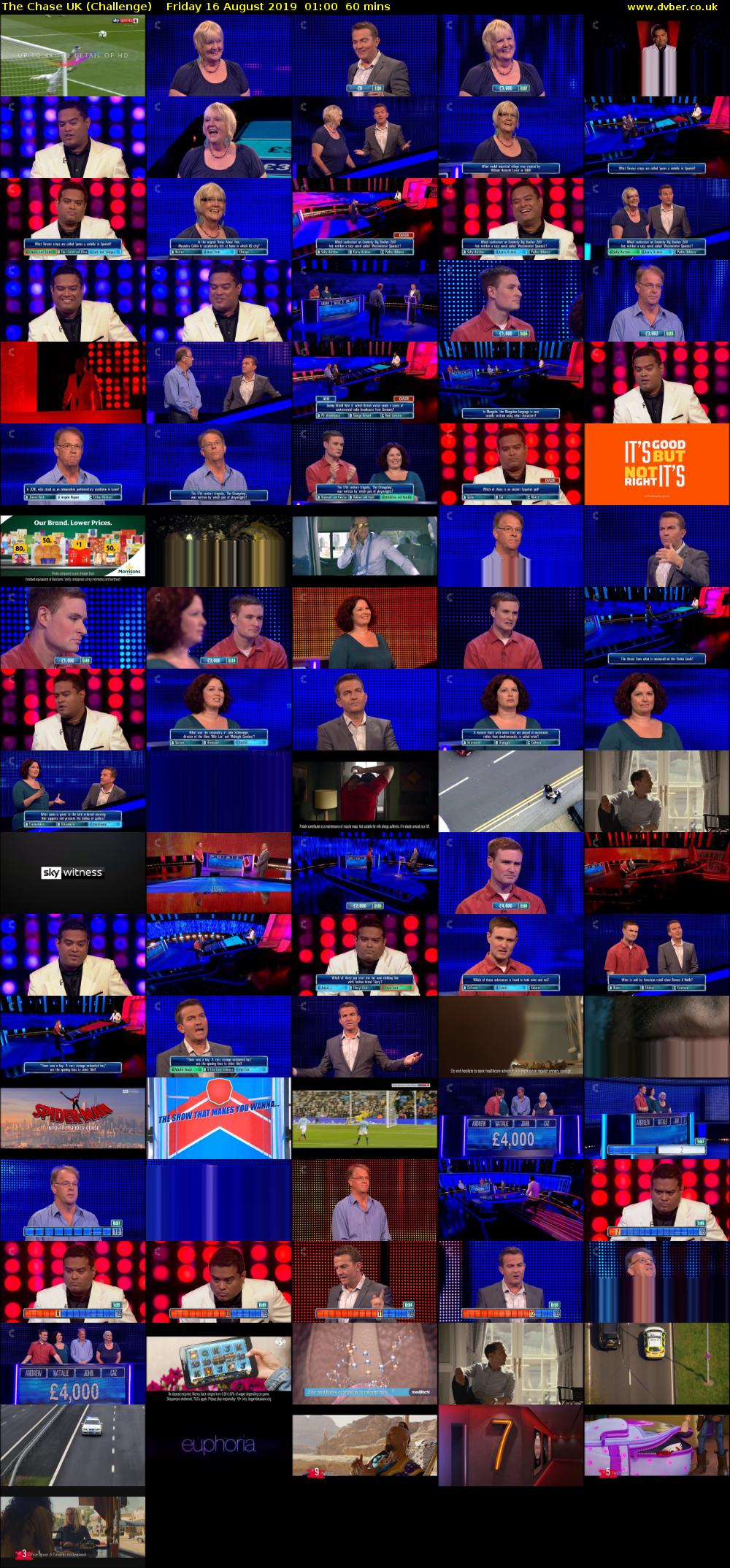 The Chase UK (Challenge) Friday 16 August 2019 01:00 - 02:00