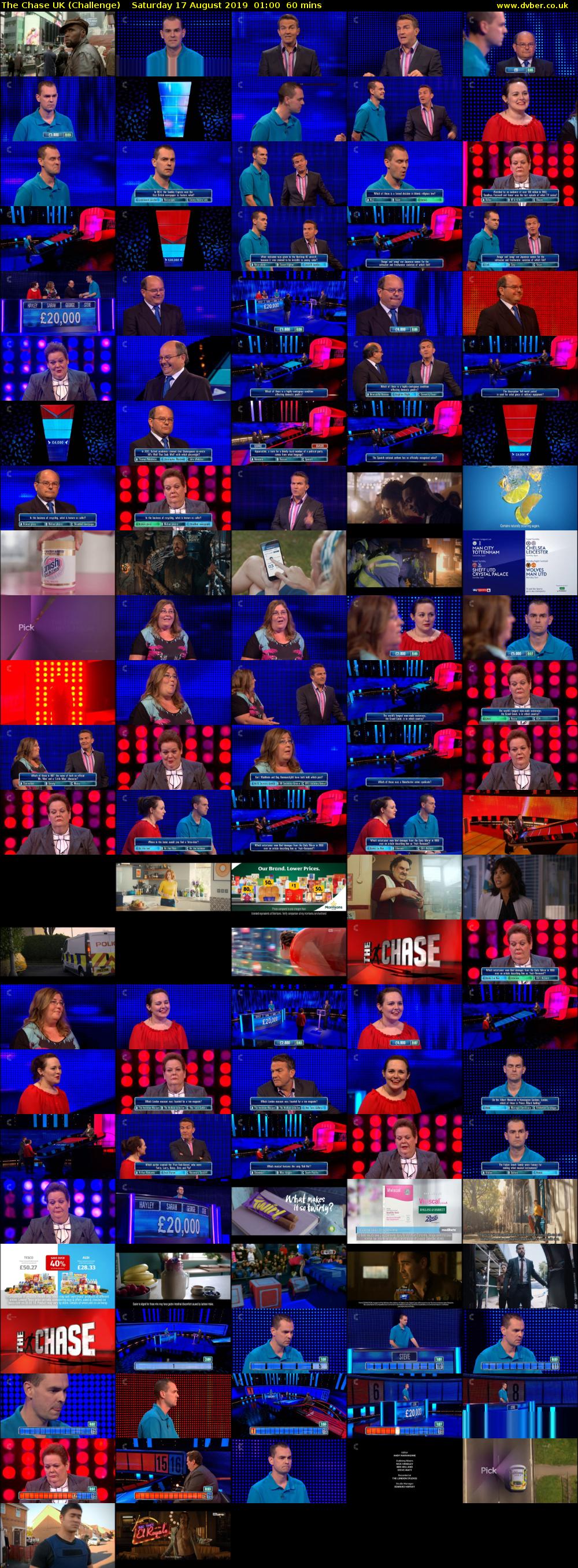 The Chase UK (Challenge) Saturday 17 August 2019 01:00 - 02:00