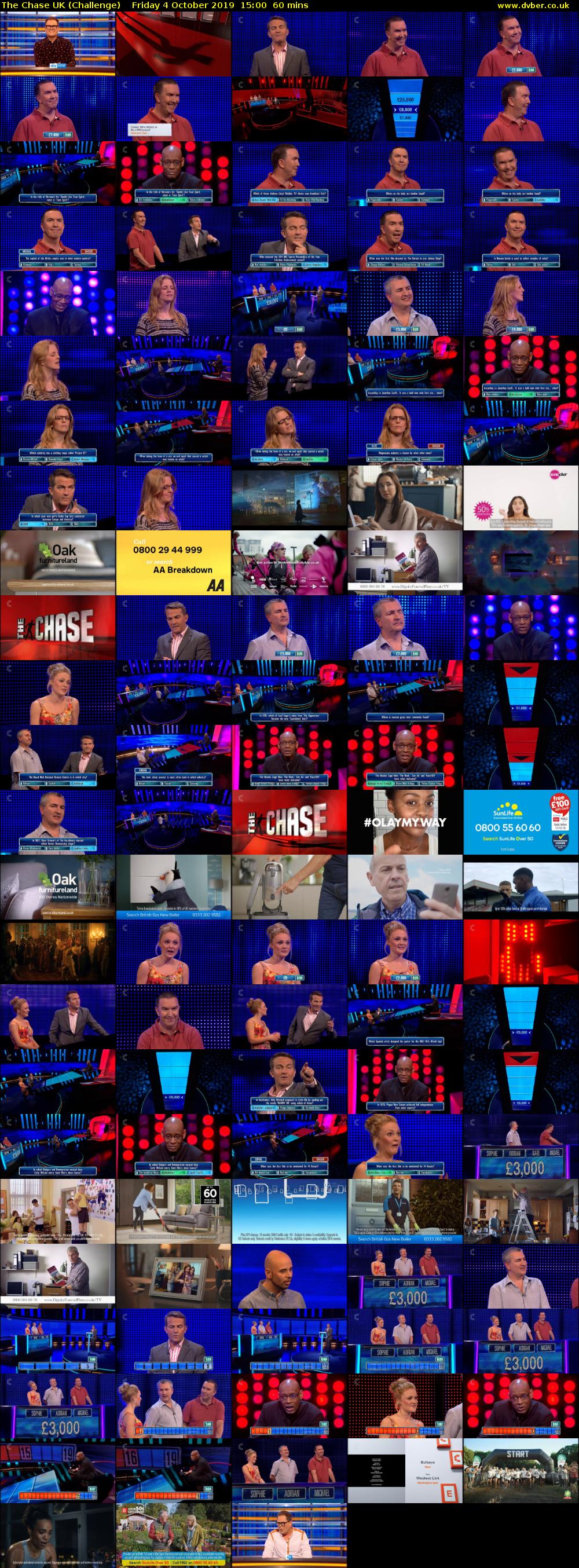 The Chase UK (Challenge) Friday 4 October 2019 15:00 - 16:00