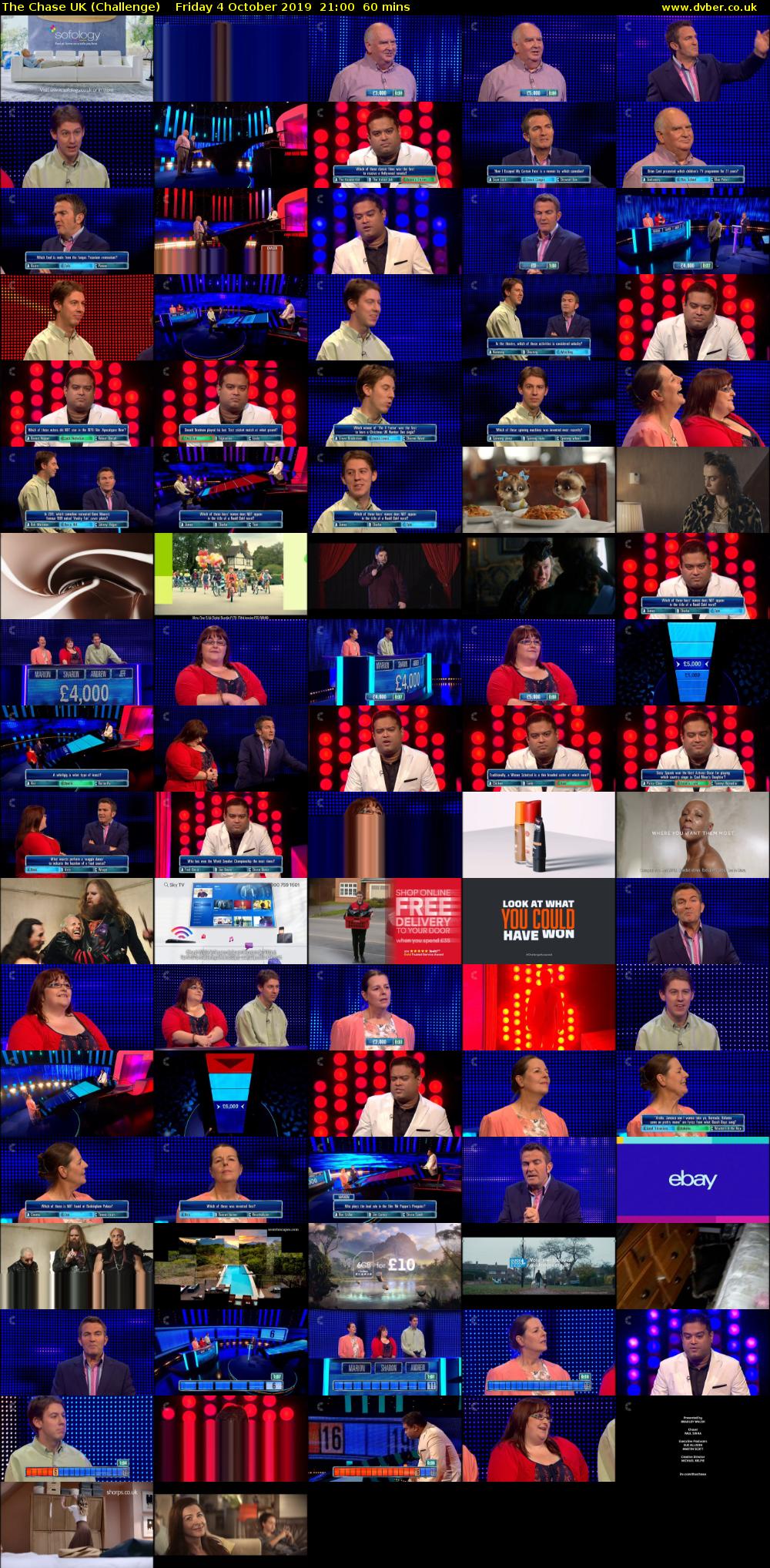 The Chase UK (Challenge) Friday 4 October 2019 21:00 - 22:00