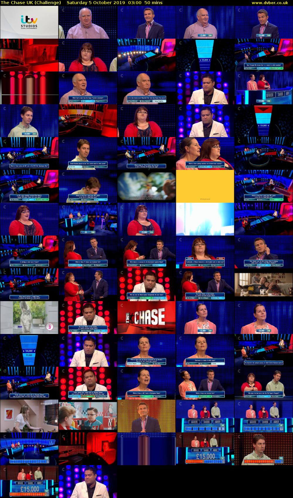 The Chase UK (Challenge) Saturday 5 October 2019 03:00 - 03:50