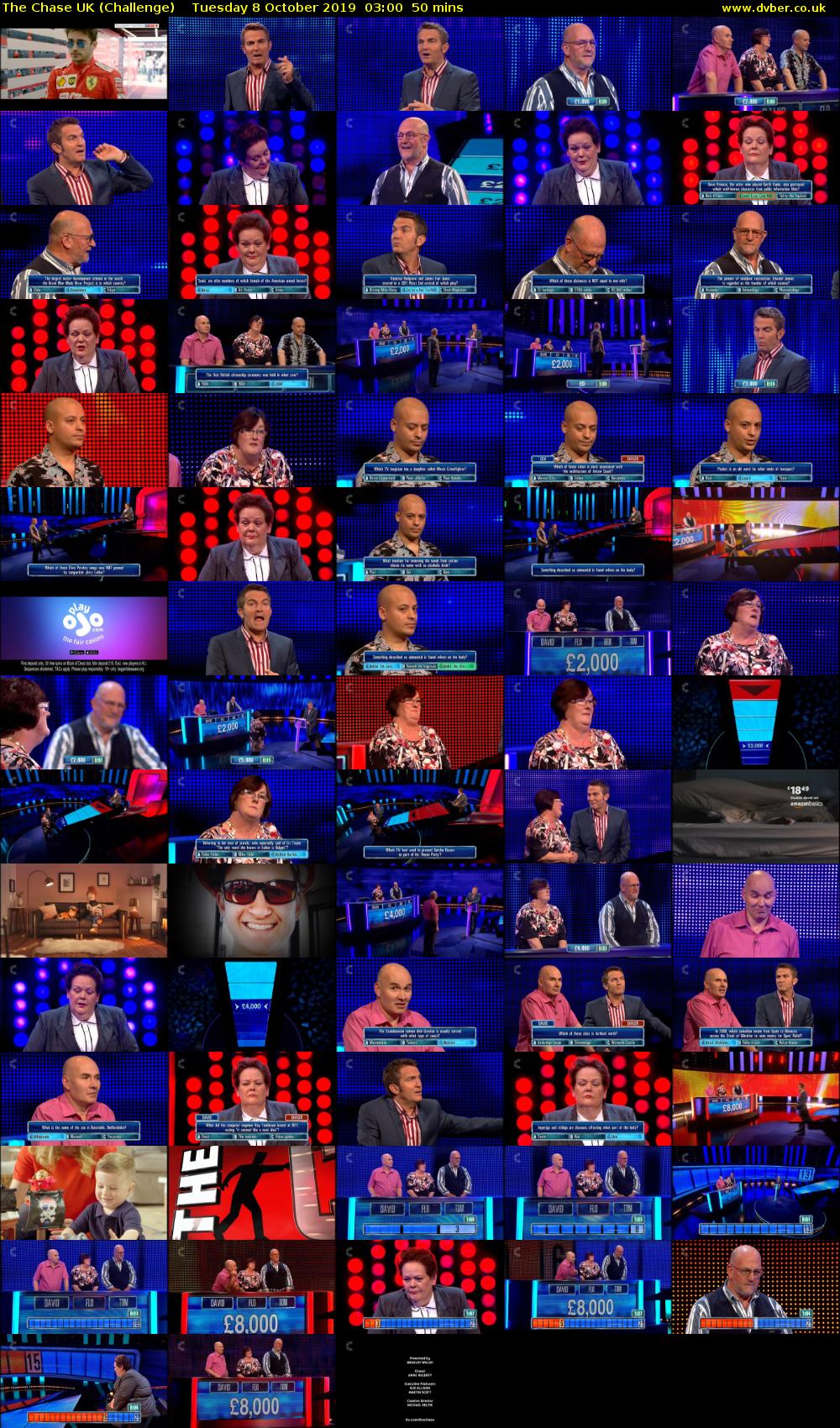The Chase UK (Challenge) Tuesday 8 October 2019 03:00 - 03:50
