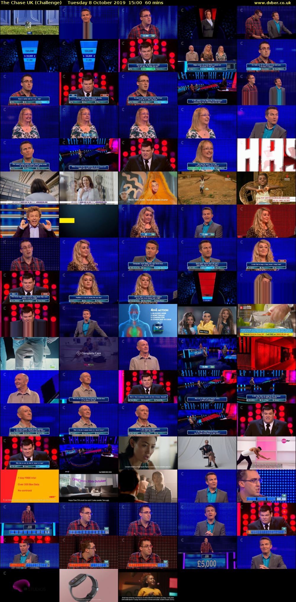 The Chase UK (Challenge) Tuesday 8 October 2019 15:00 - 16:00